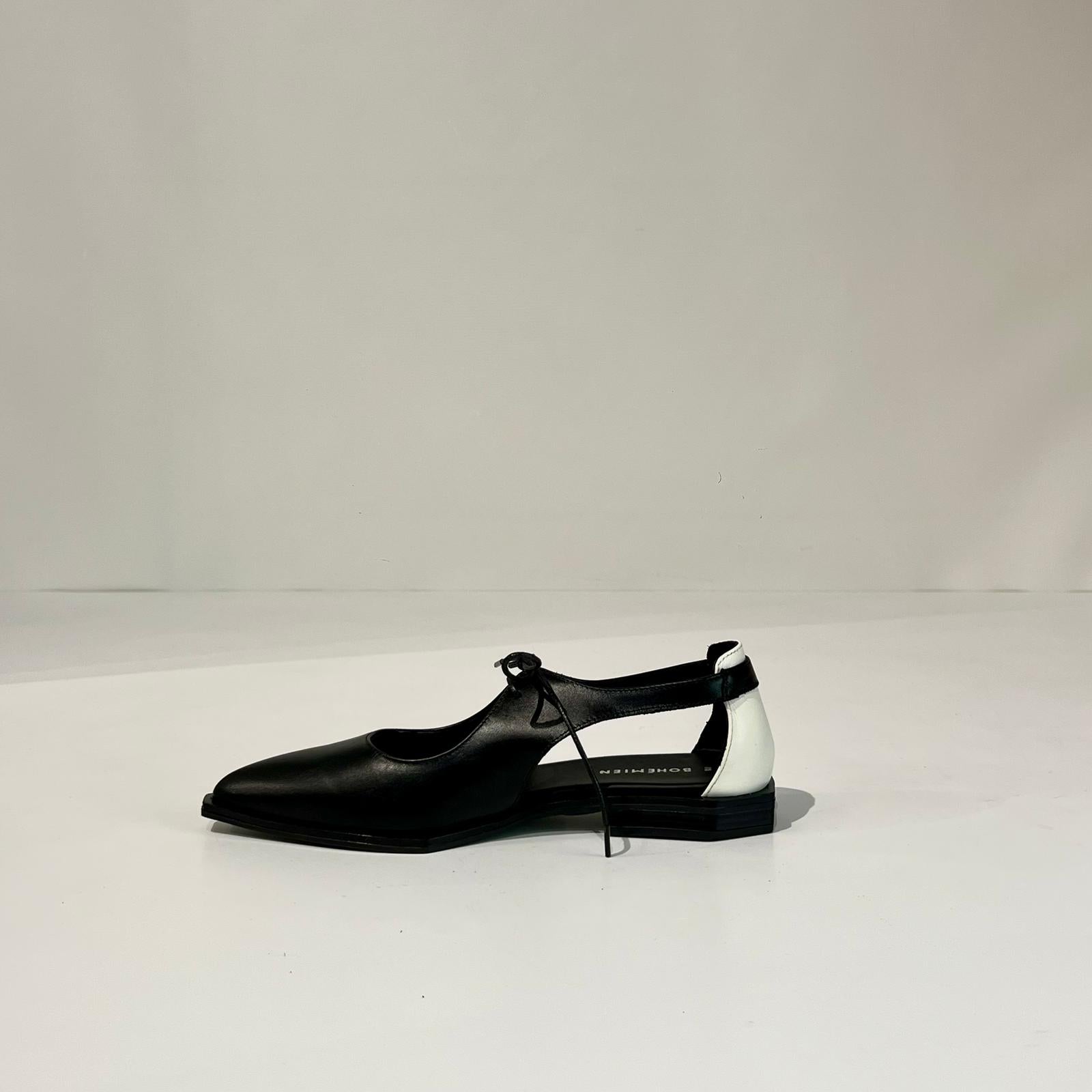 S6-P24-1 Scarpa Aperta Nero Latte