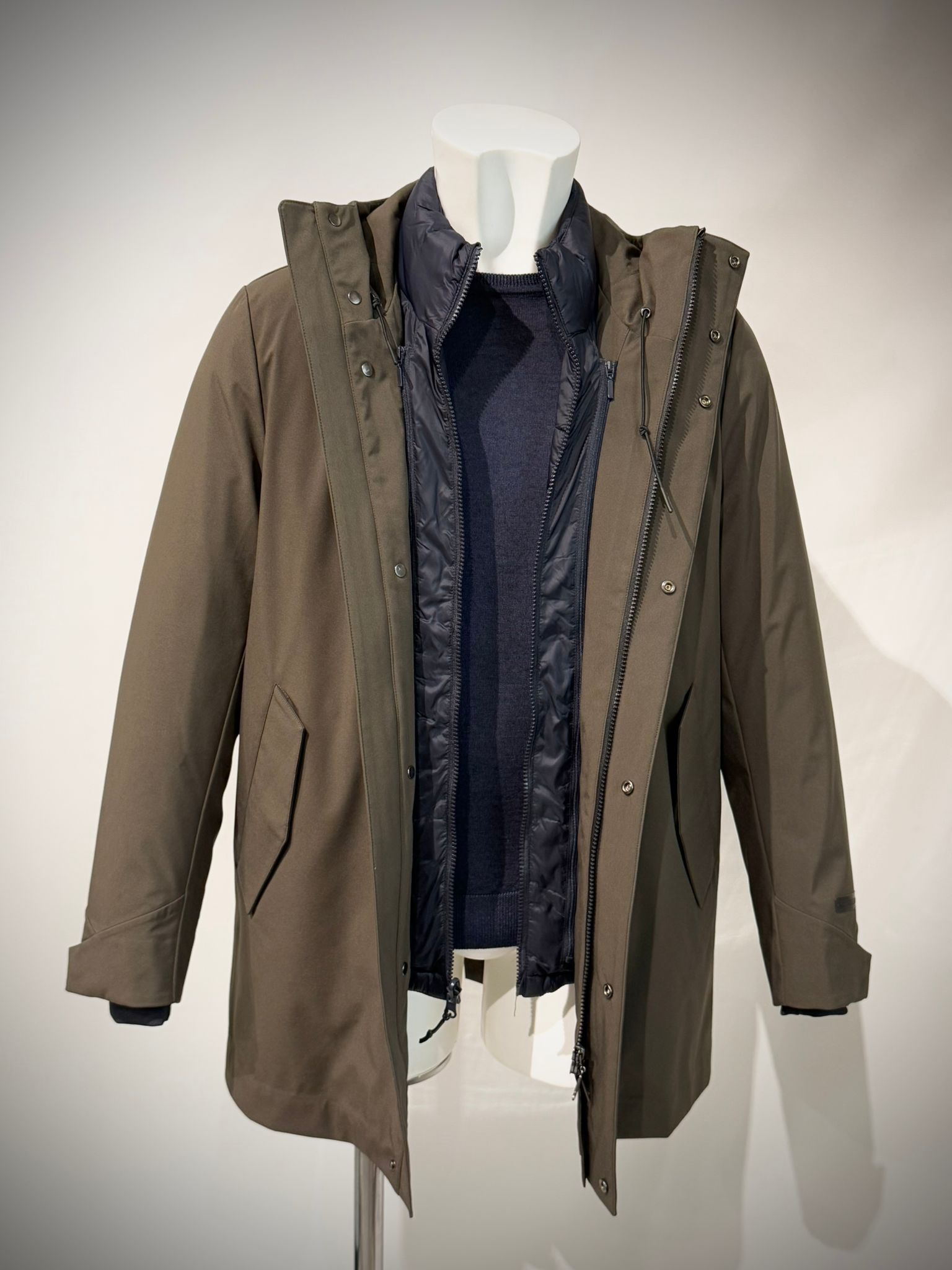 UW4-LONGTECH Giubbotto 3in1 Verde Bosco Man