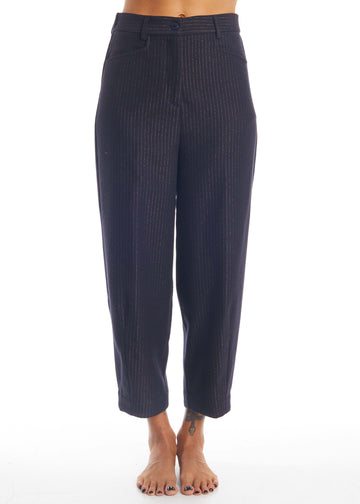 W4-25048 Pantalone Gessato Blu