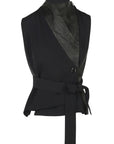 W4-35059 Gilet Bimateriale Nero