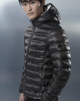 W5-0004 Giubbotto Reversibile Cappuccio Ghiaccio/Nero Man