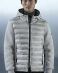 W5-0041 MESH Piumino Ibrido Cappuccio Mastice Man