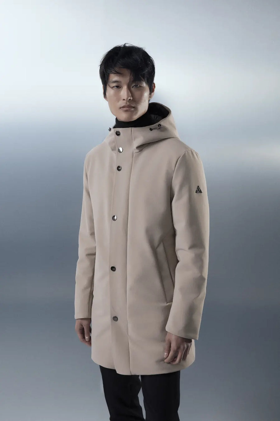 W5-0015 FROST Parka Tech Lungo Cappuccio Beige Man