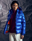 4035 Bomber Piuma Ultrapuffer Laque' Cappuccio Bluette Man