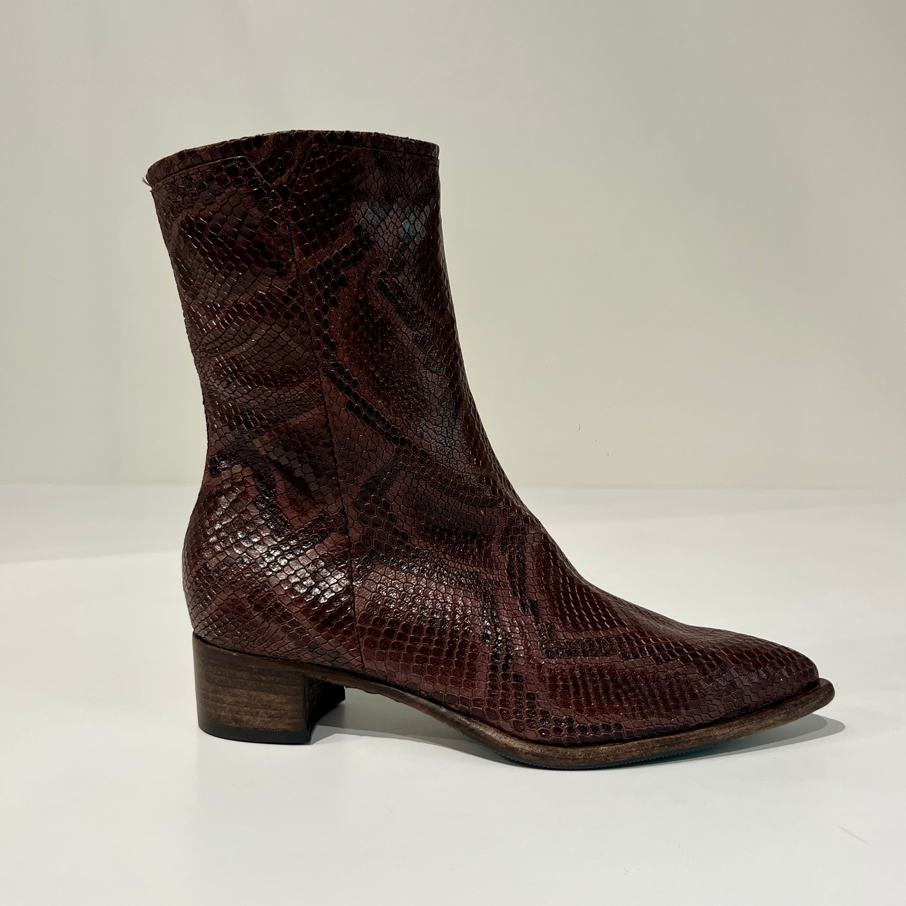 W6-RAYA07 Stivaletto Snake Moka Woman