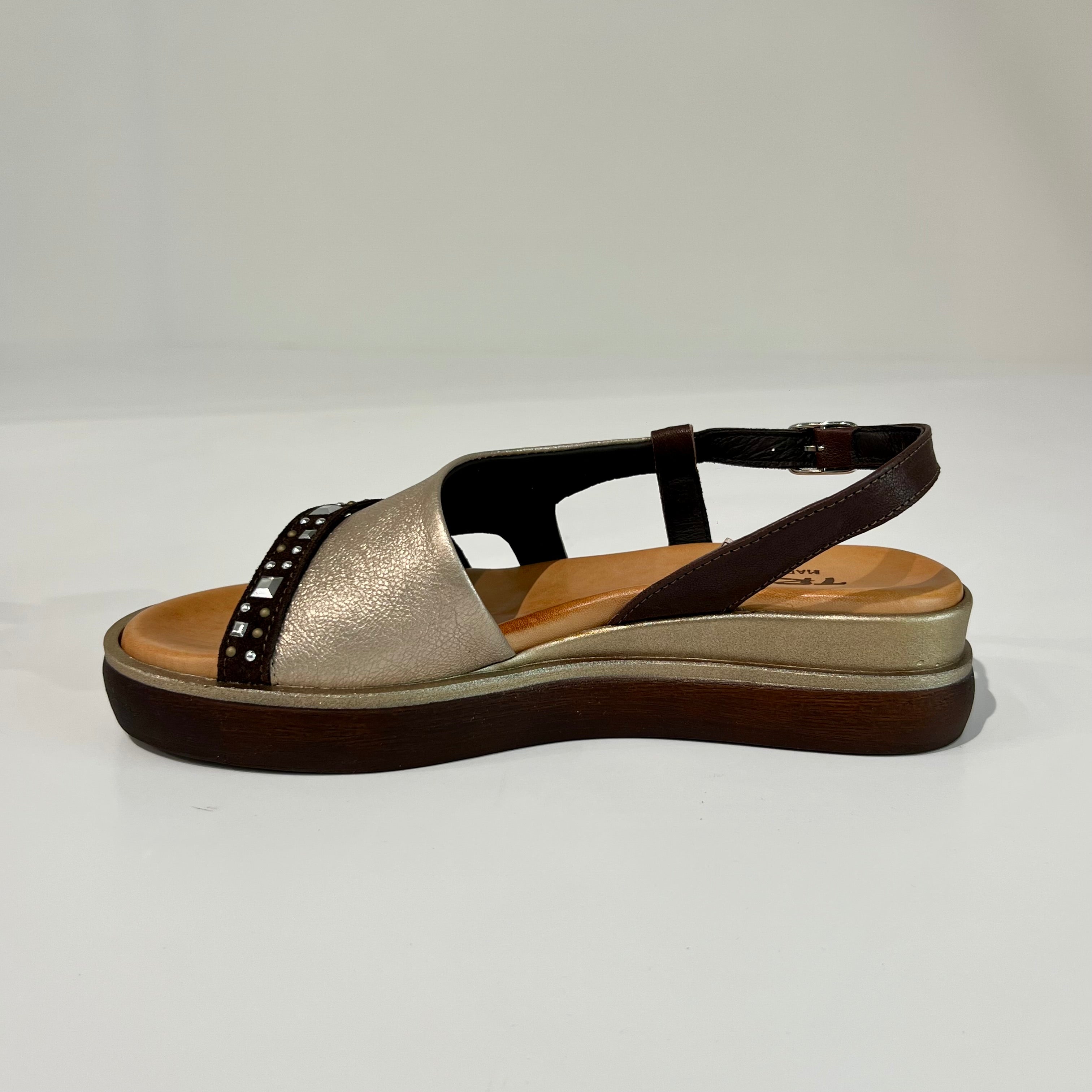 S6-1950 Sandalo Zeppa Malva Moro