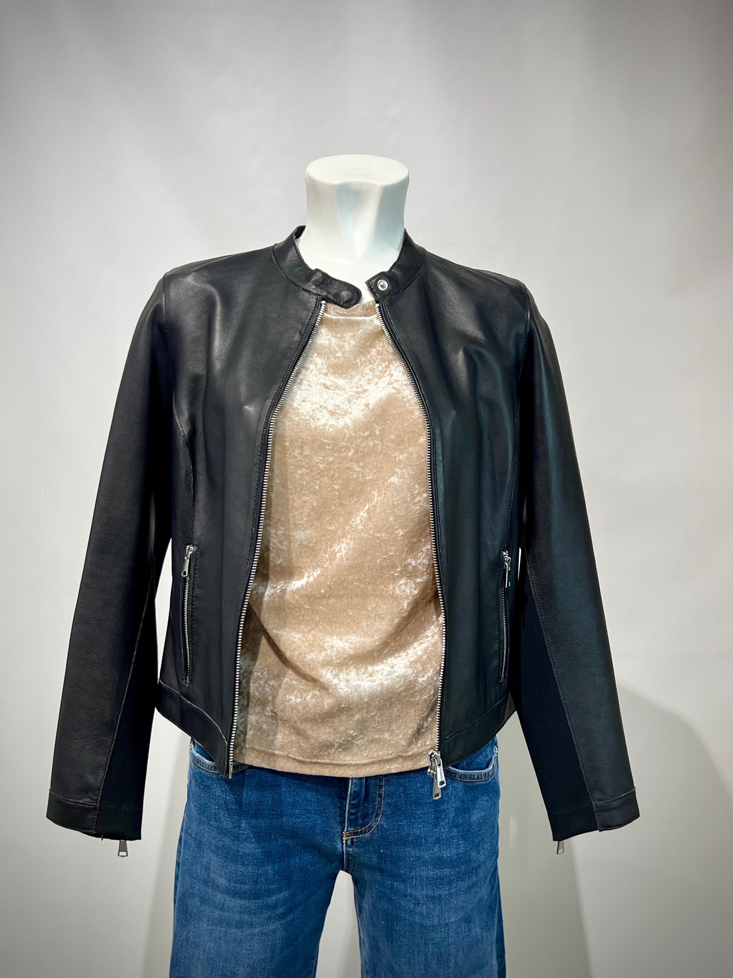 DS4-TARIFA Giubbotto in Pelle Black Woman