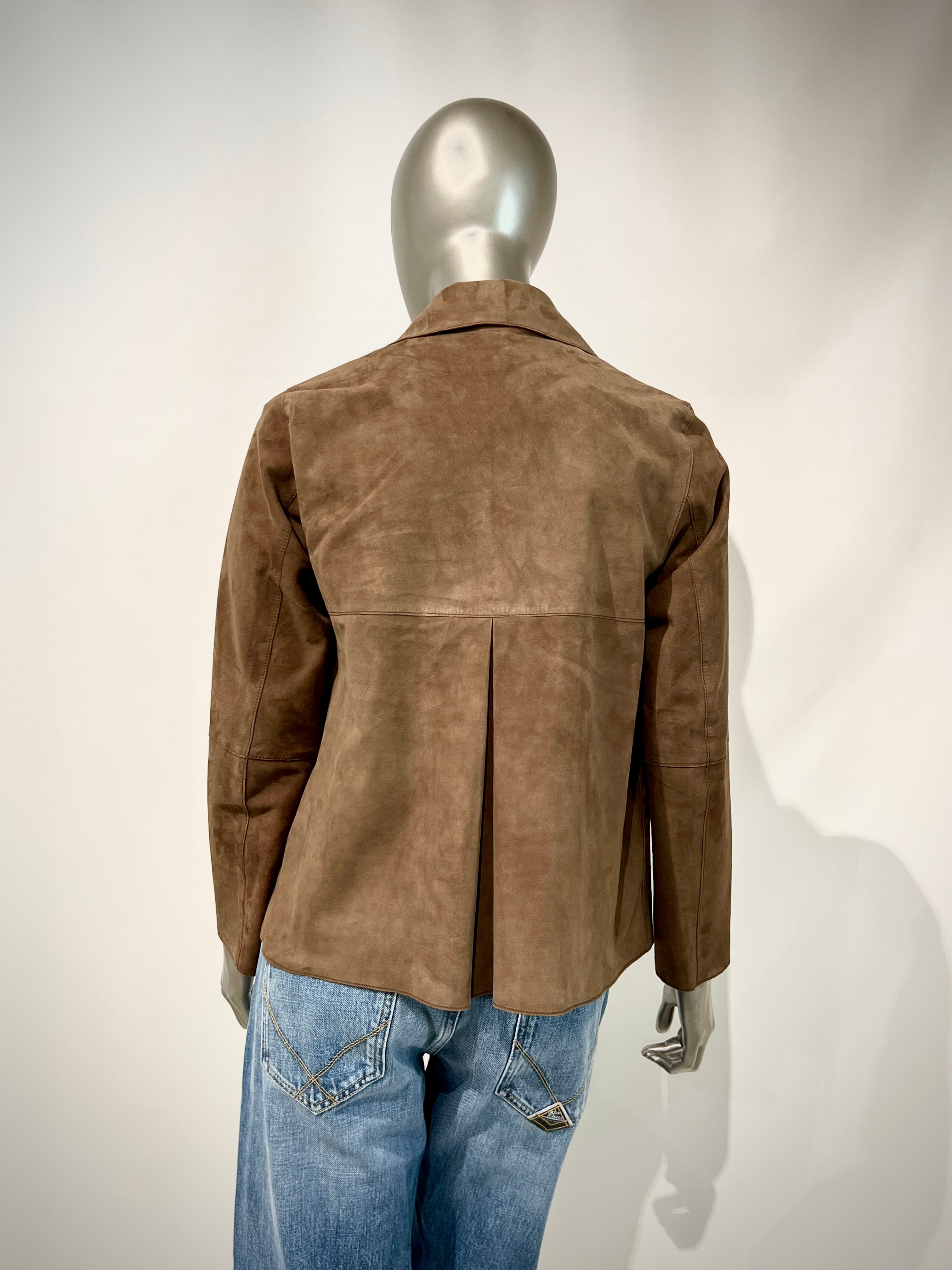 DS6-BORACAY Giacca Scamosciata con Tasche Pecan