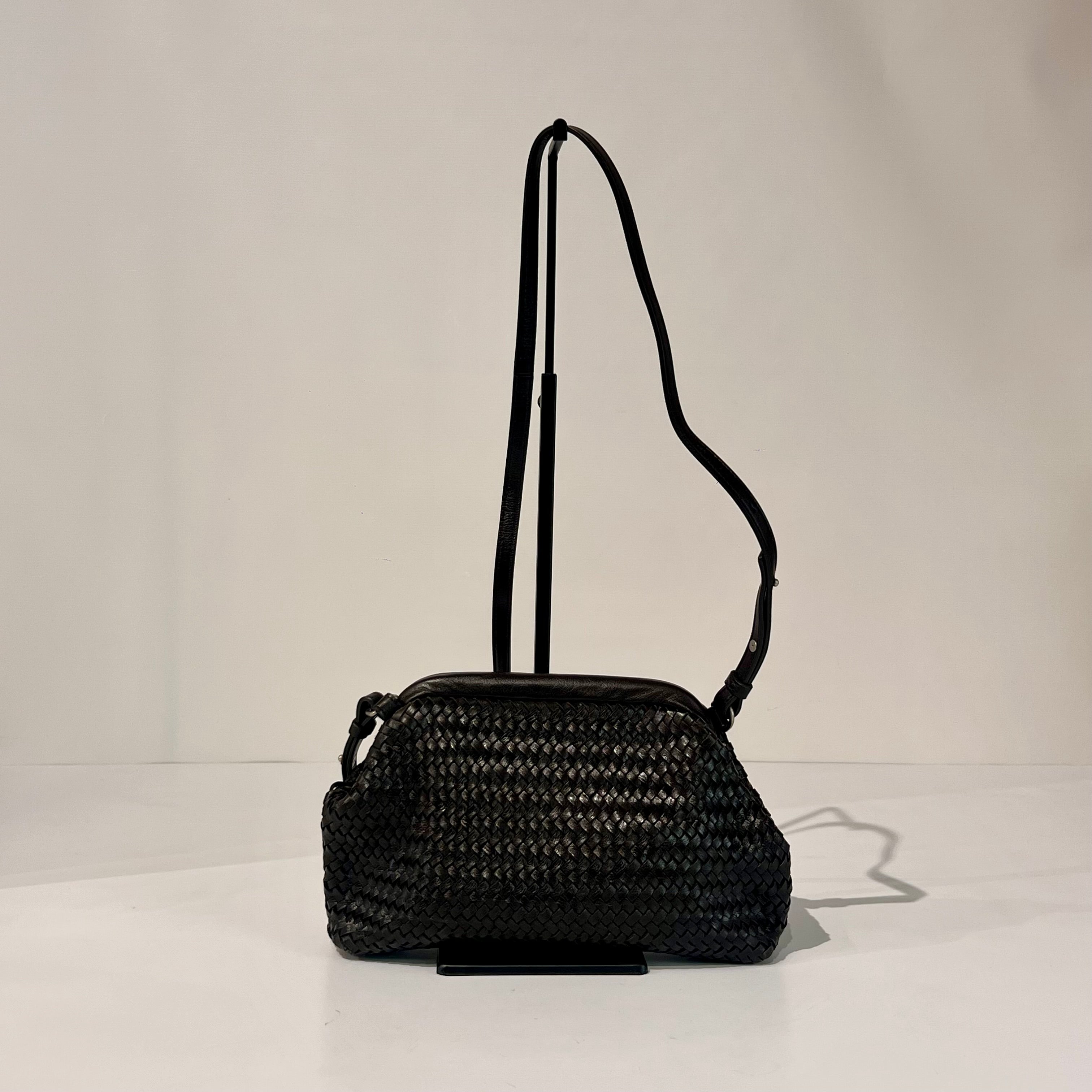 S6-1104 Borsa Clutch Intrecciata Brown 220