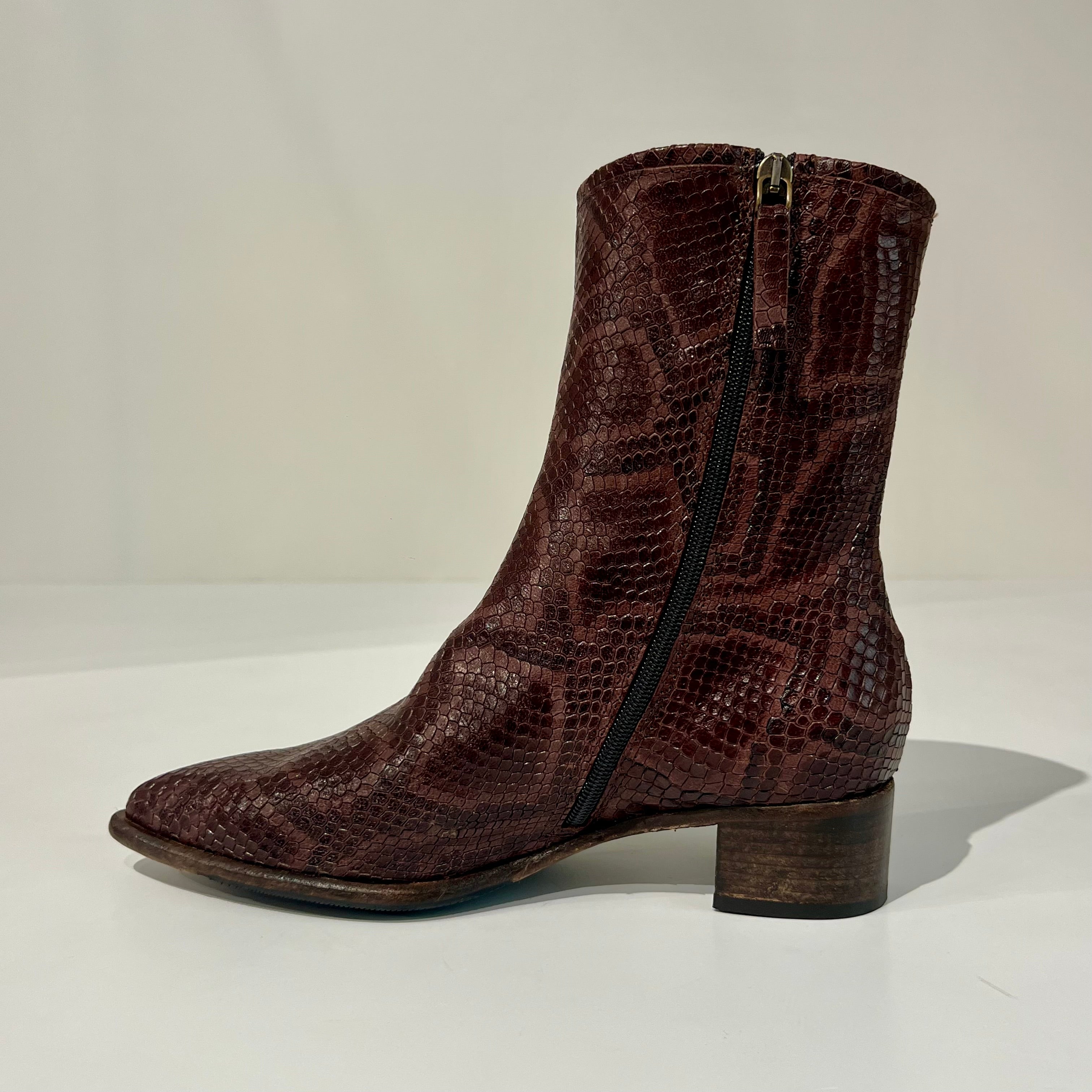 W6-RAYA07 Stivaletto Snake Moka Woman