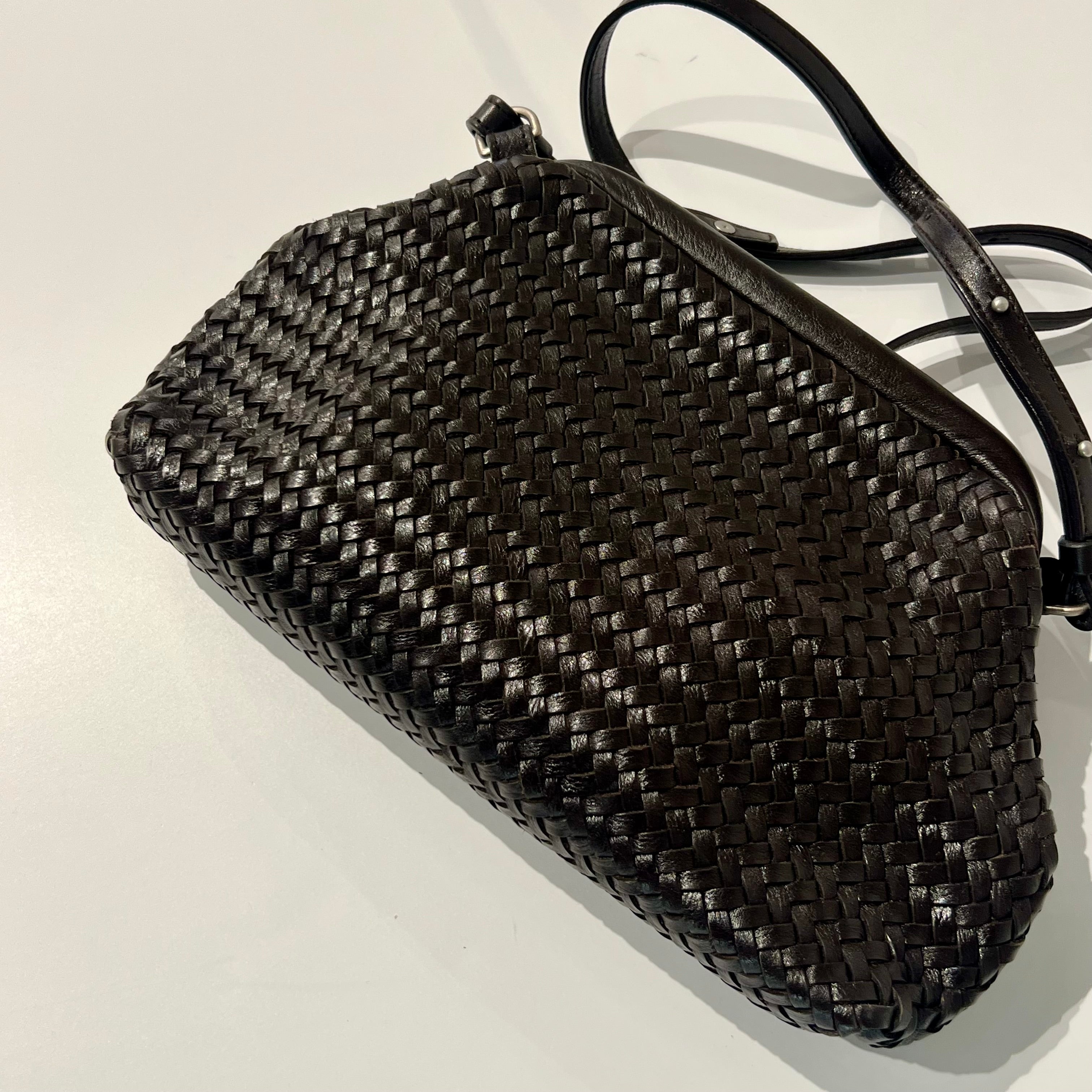 S6-1104 Borsa Clutch Intrecciata Brown 220