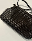 S6-1104 Borsa Clutch Intrecciata Brown 220