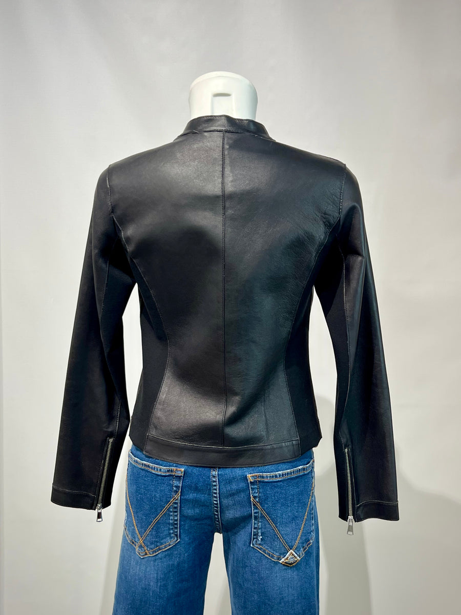 DS4-TARIFA Giubbotto in Pelle Black Woman
