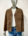 DS6-BORACAY Giacca Scamosciata con Tasche Pecan