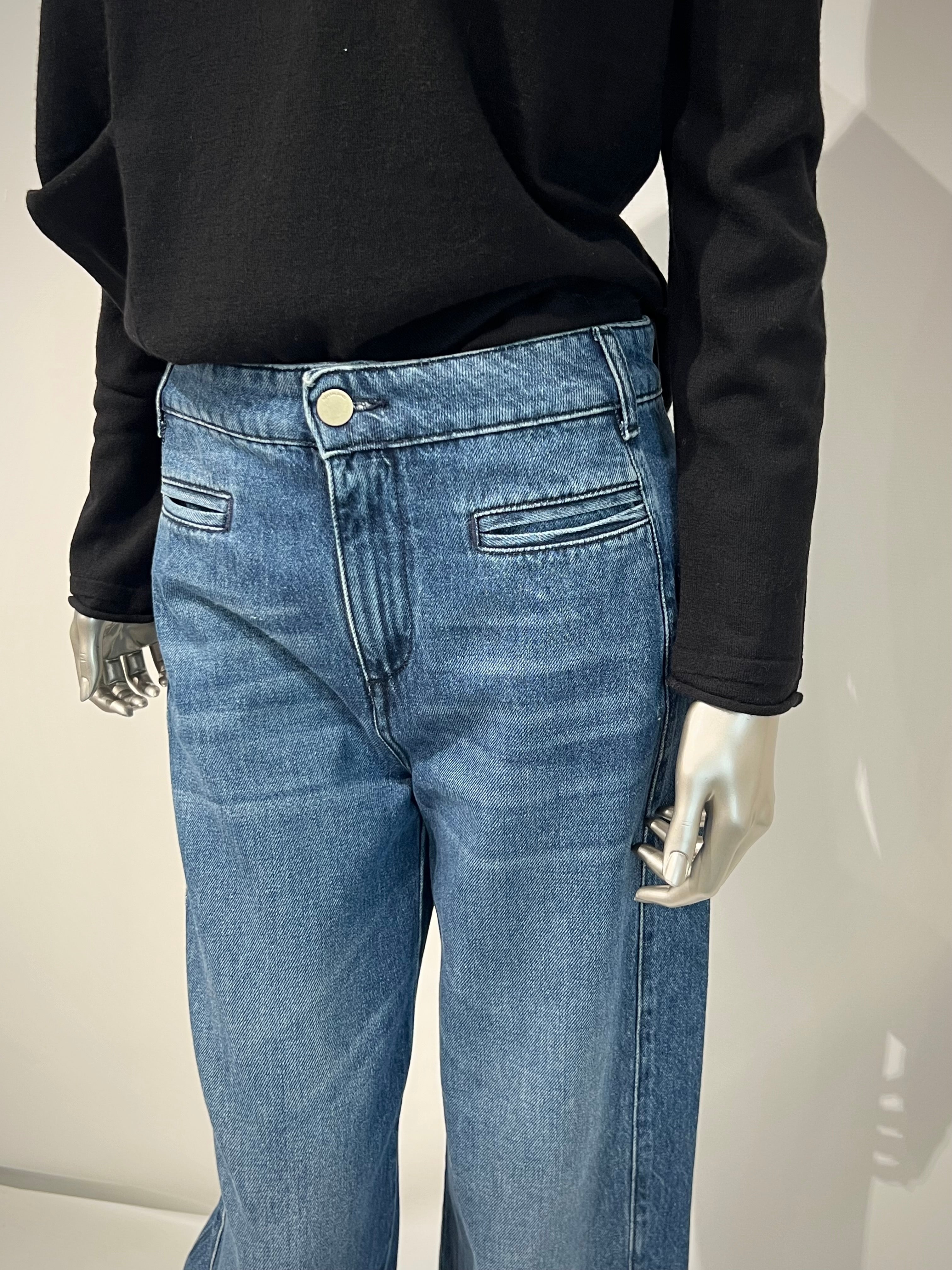 W4-26013 Jeans Wide Sfrangiato