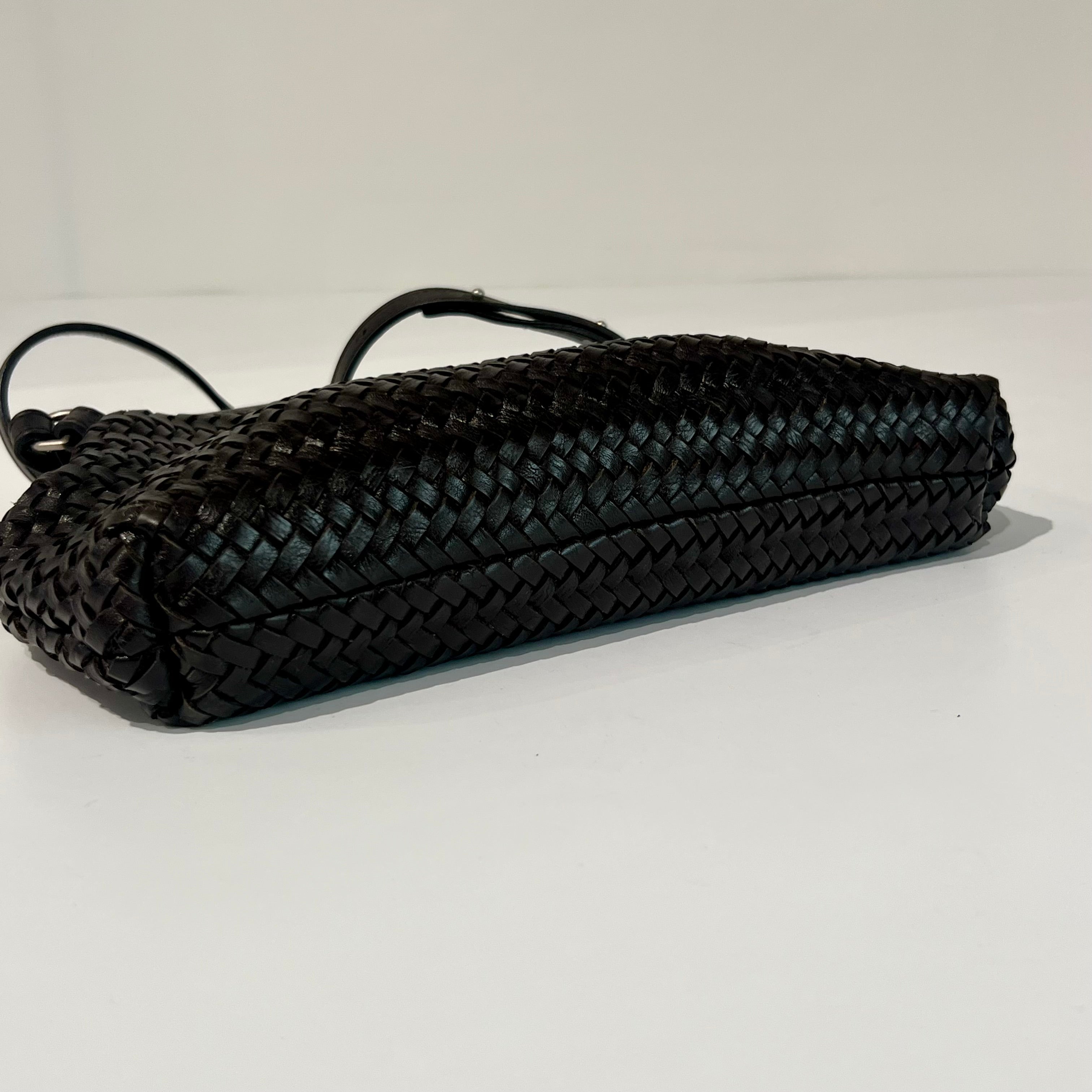 S6-1104 Borsa Clutch Intrecciata Brown 220