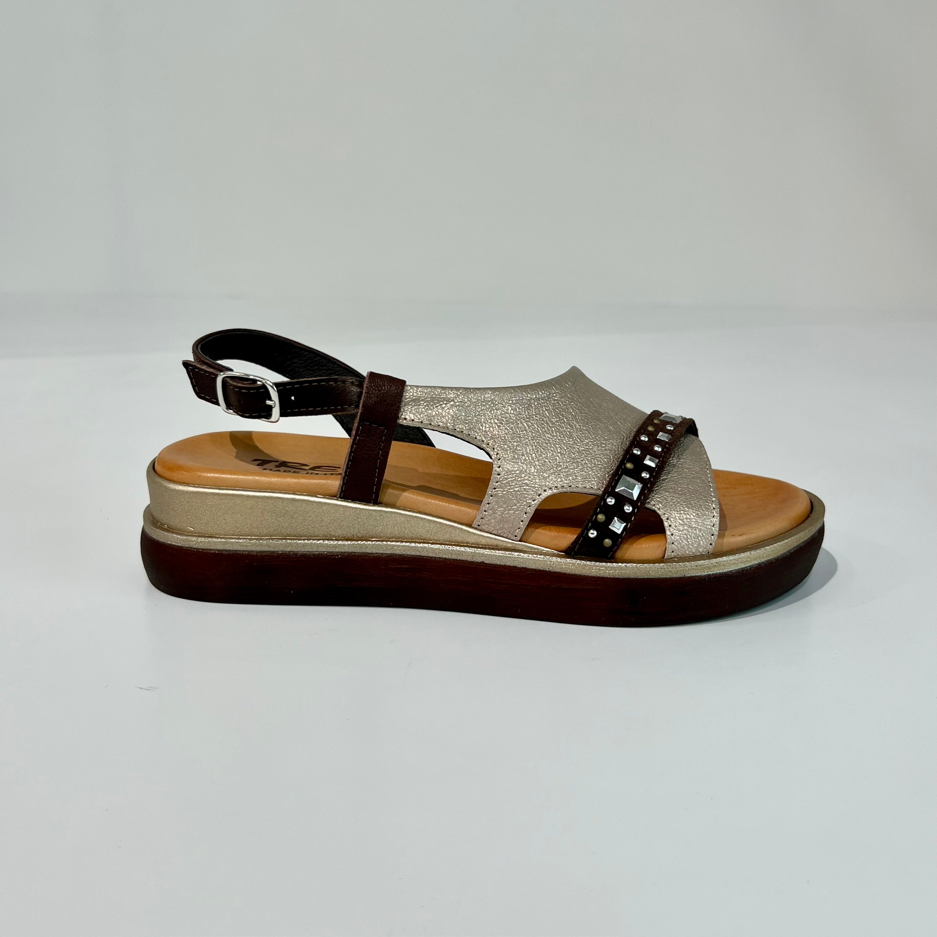 S6-1950 Sandalo Zeppa Malva Moro