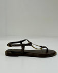 S6-8521 Sandalo Infradito Dettaglio Gold Chocolate