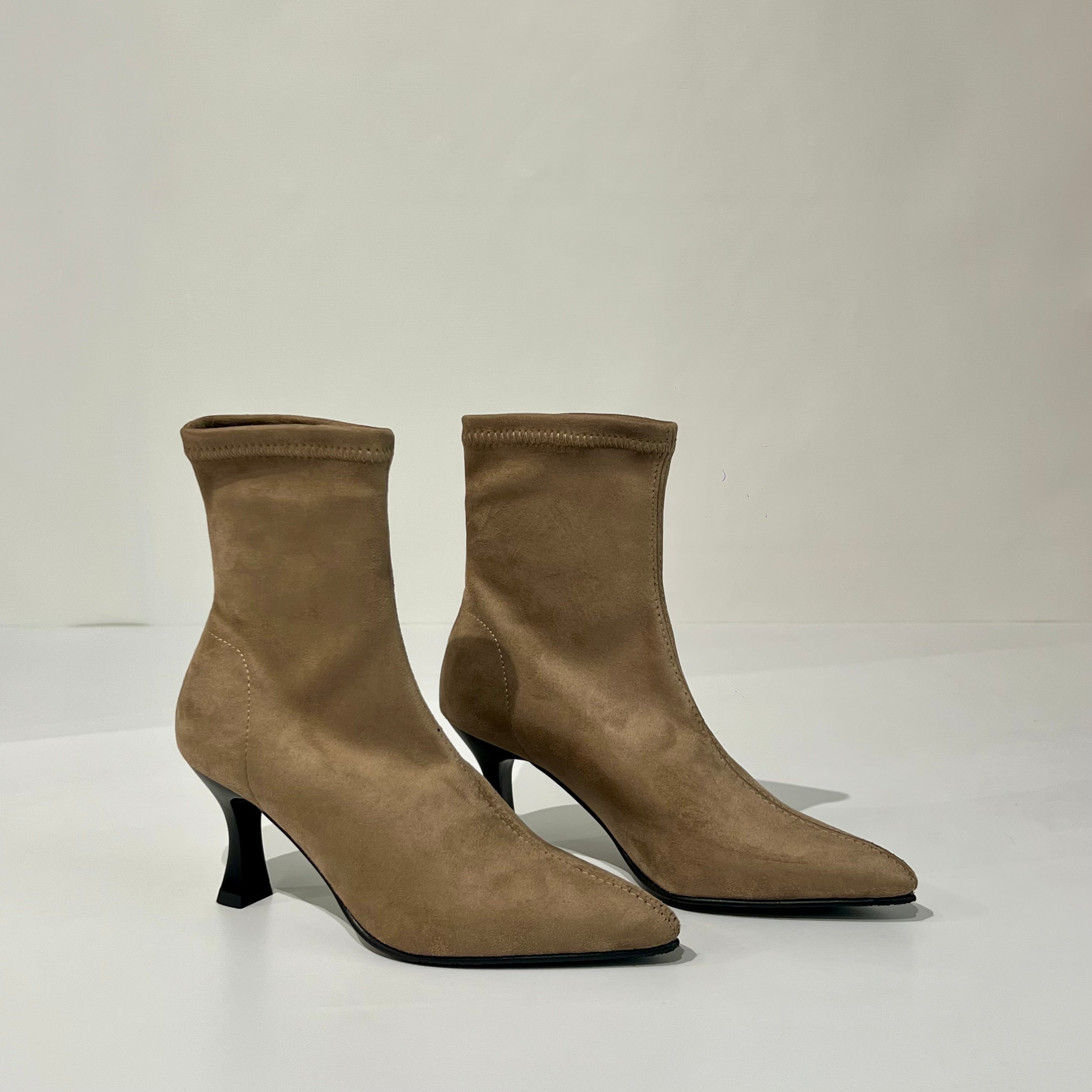 W5-78042 Polacchino Tessuto Effetto Camoscio Tierra