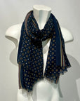 W5-Peonia Sciarpa 8020B Blu