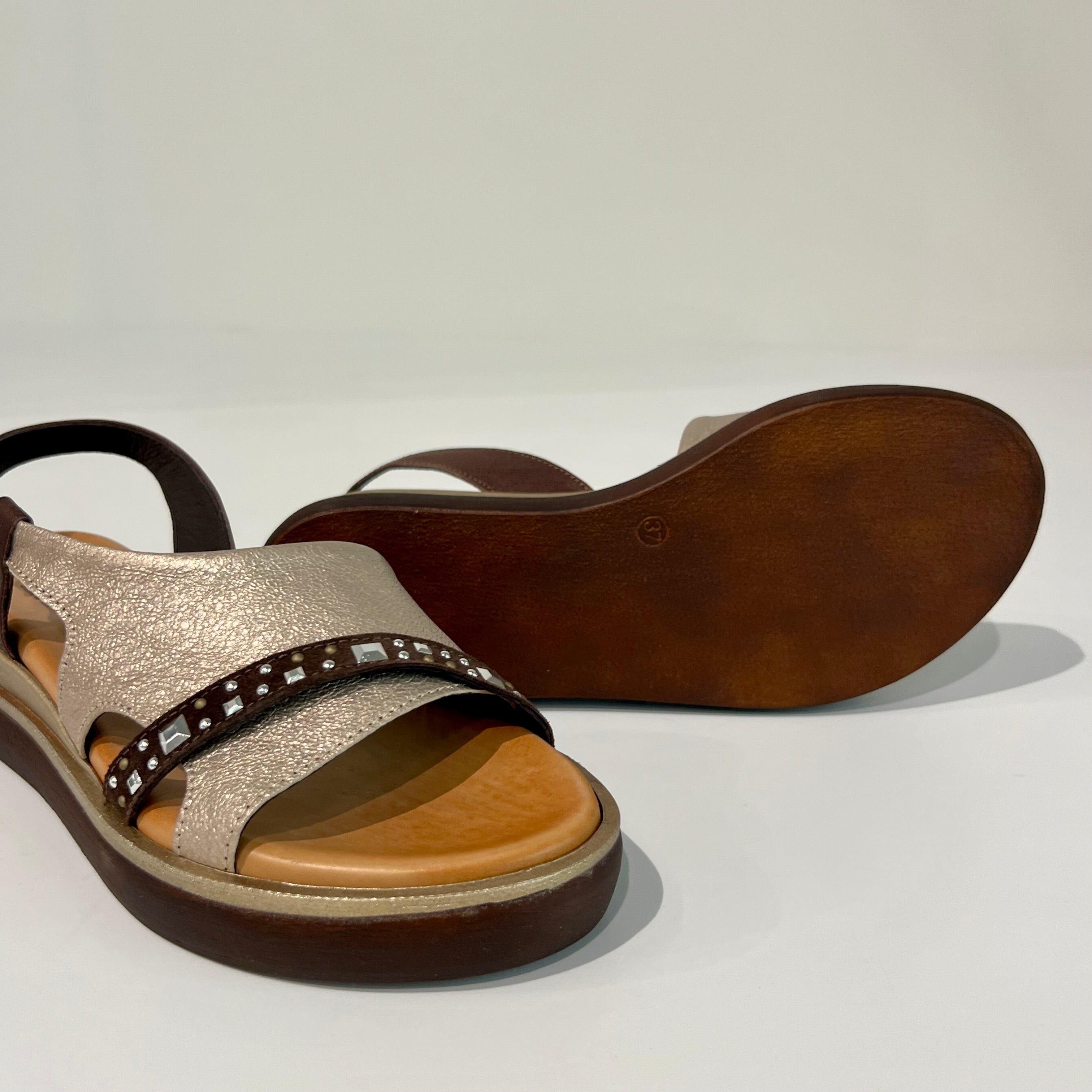 S6-1950 Sandalo Zeppa Malva Moro