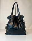 W5-9604 Shoulder Bag Pelle Crinkle Nera 047