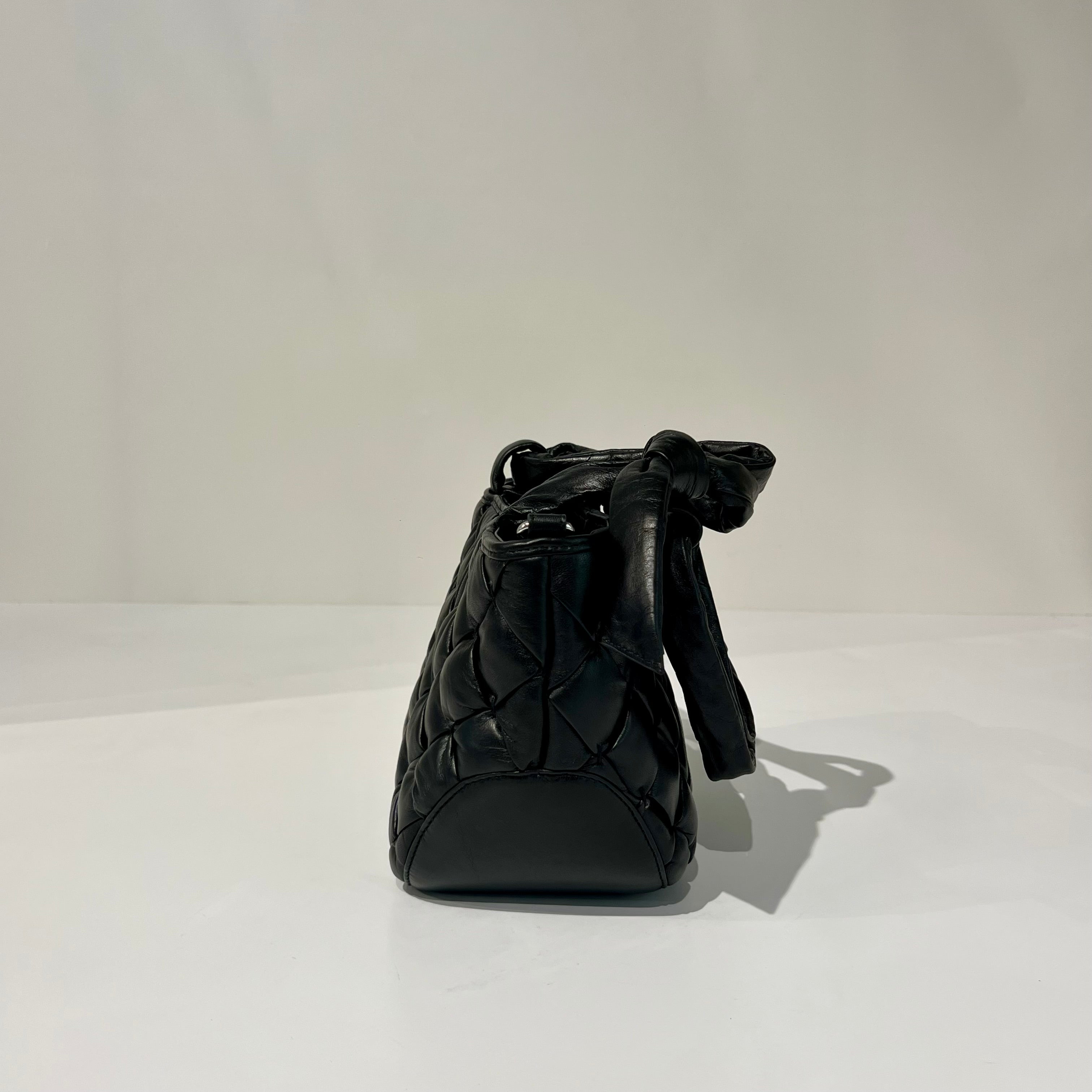 W6-EBAG53 Borsa Intreccio Nappa Nero
