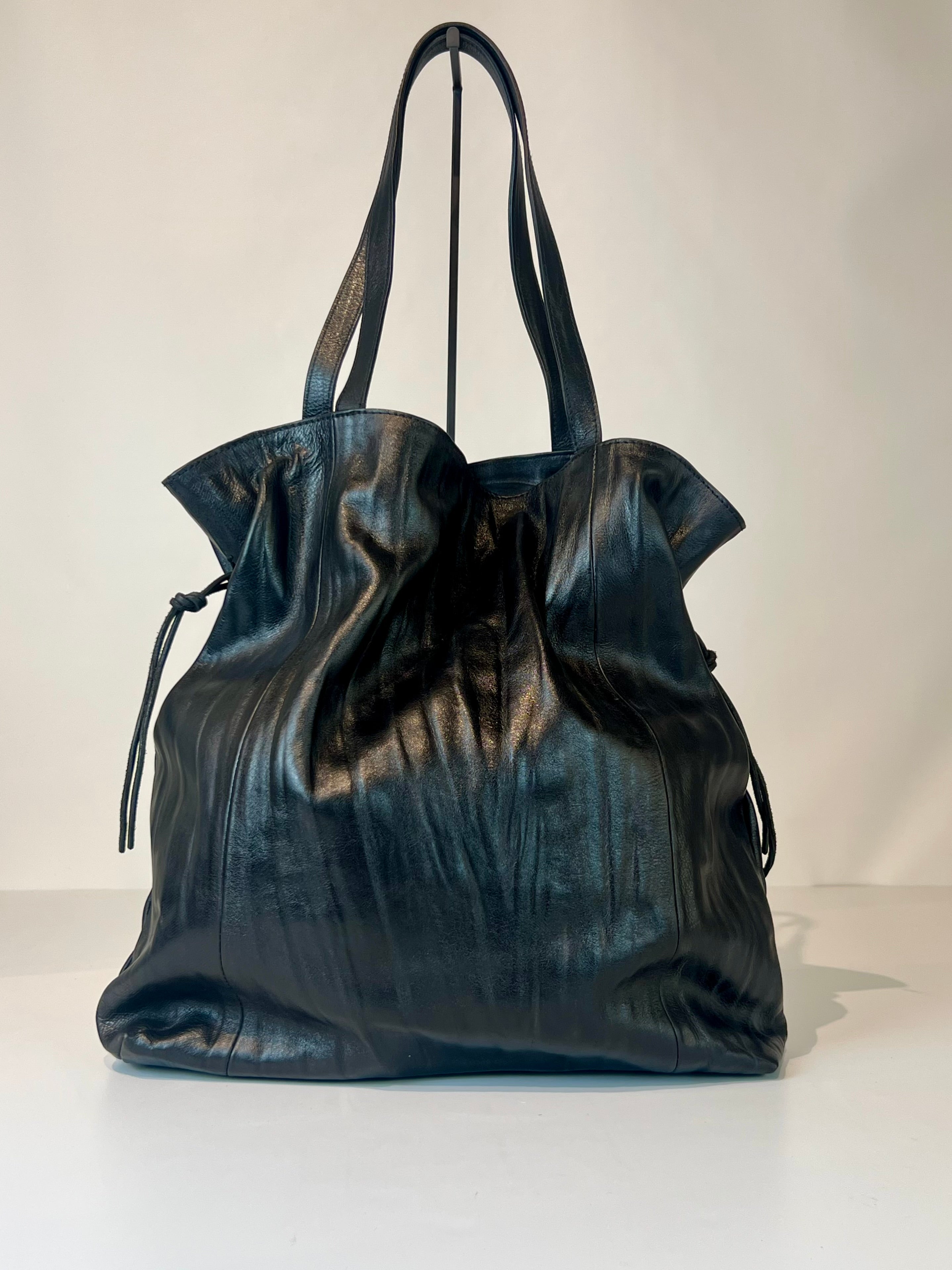 W5-9604 Shoulder Bag Pelle Crinkle Nera 047