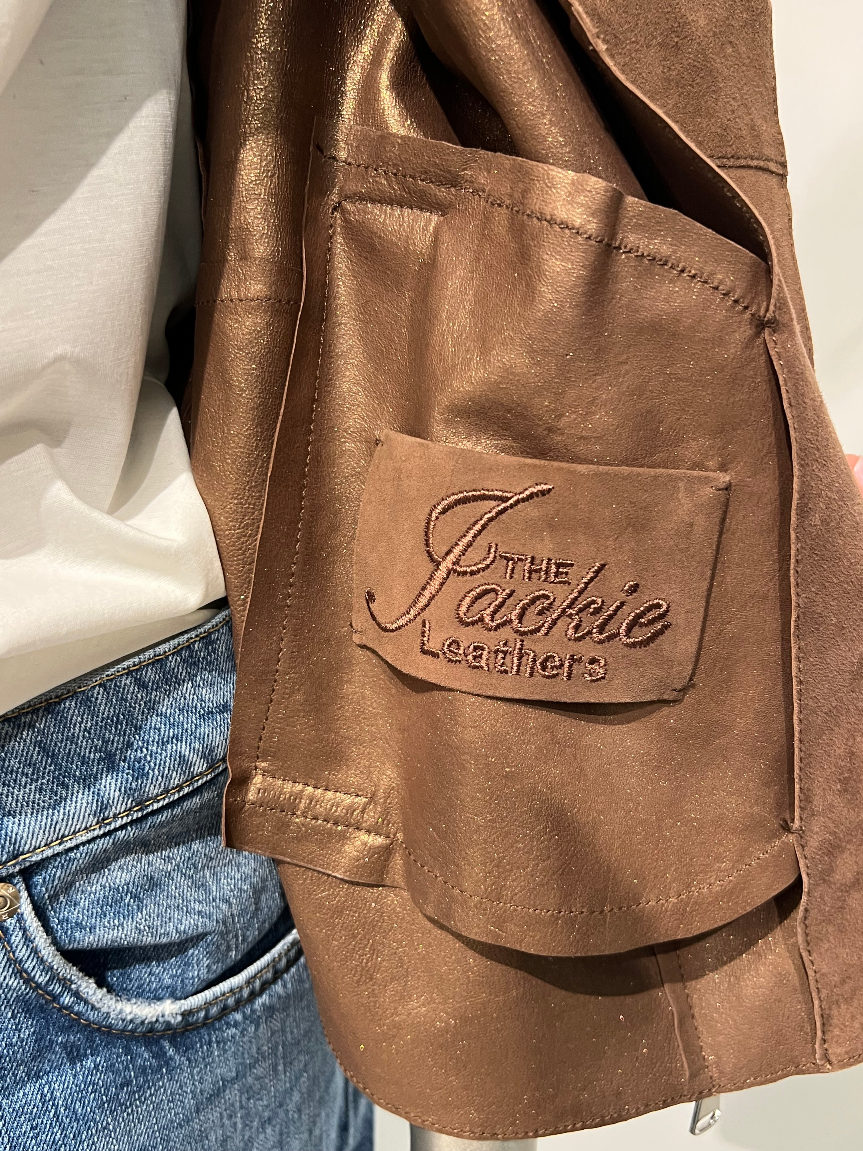 DS6- GAIA Chiodo Scamosciato in Pelle Pecan