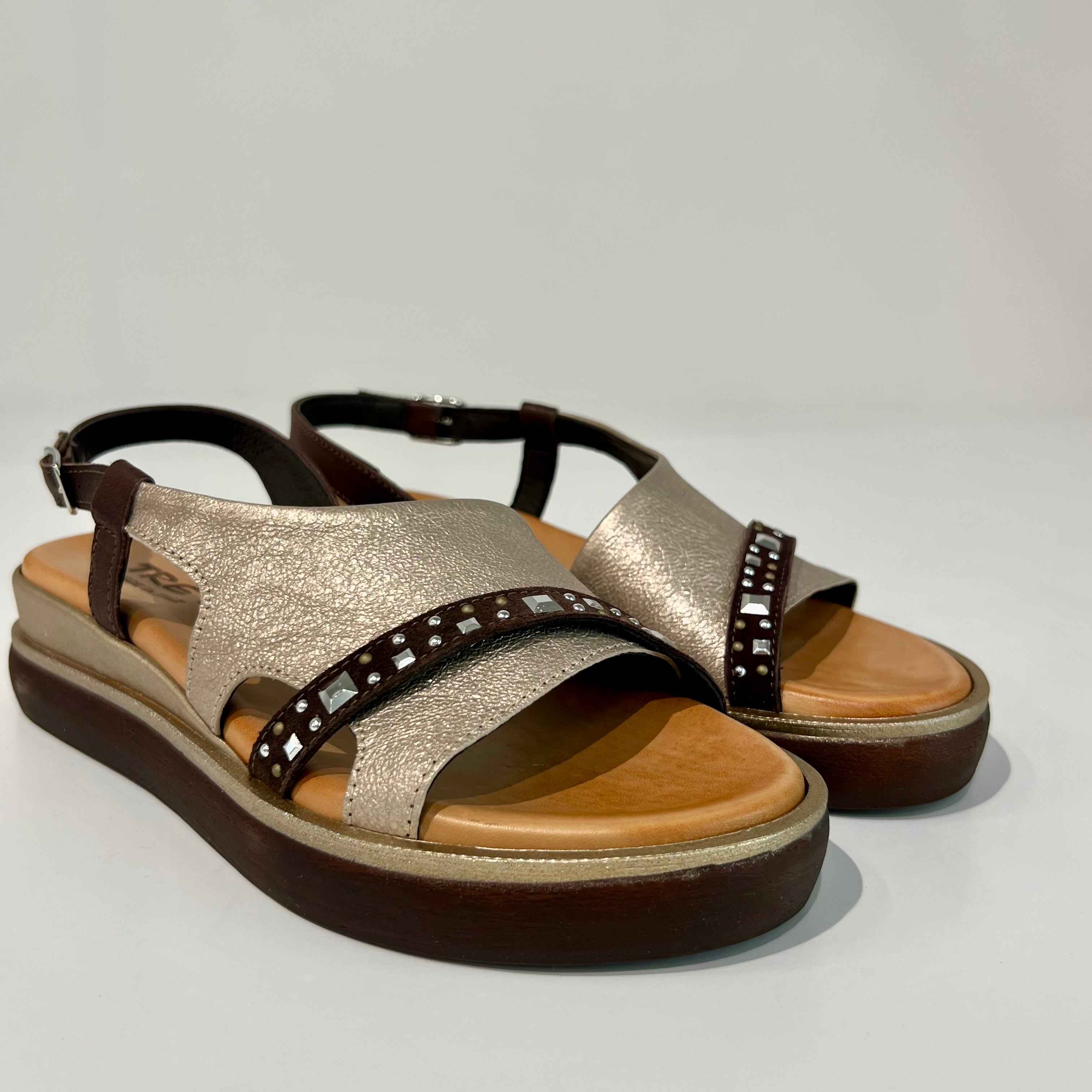 S6-1950 Sandalo Zeppa Malva Moro