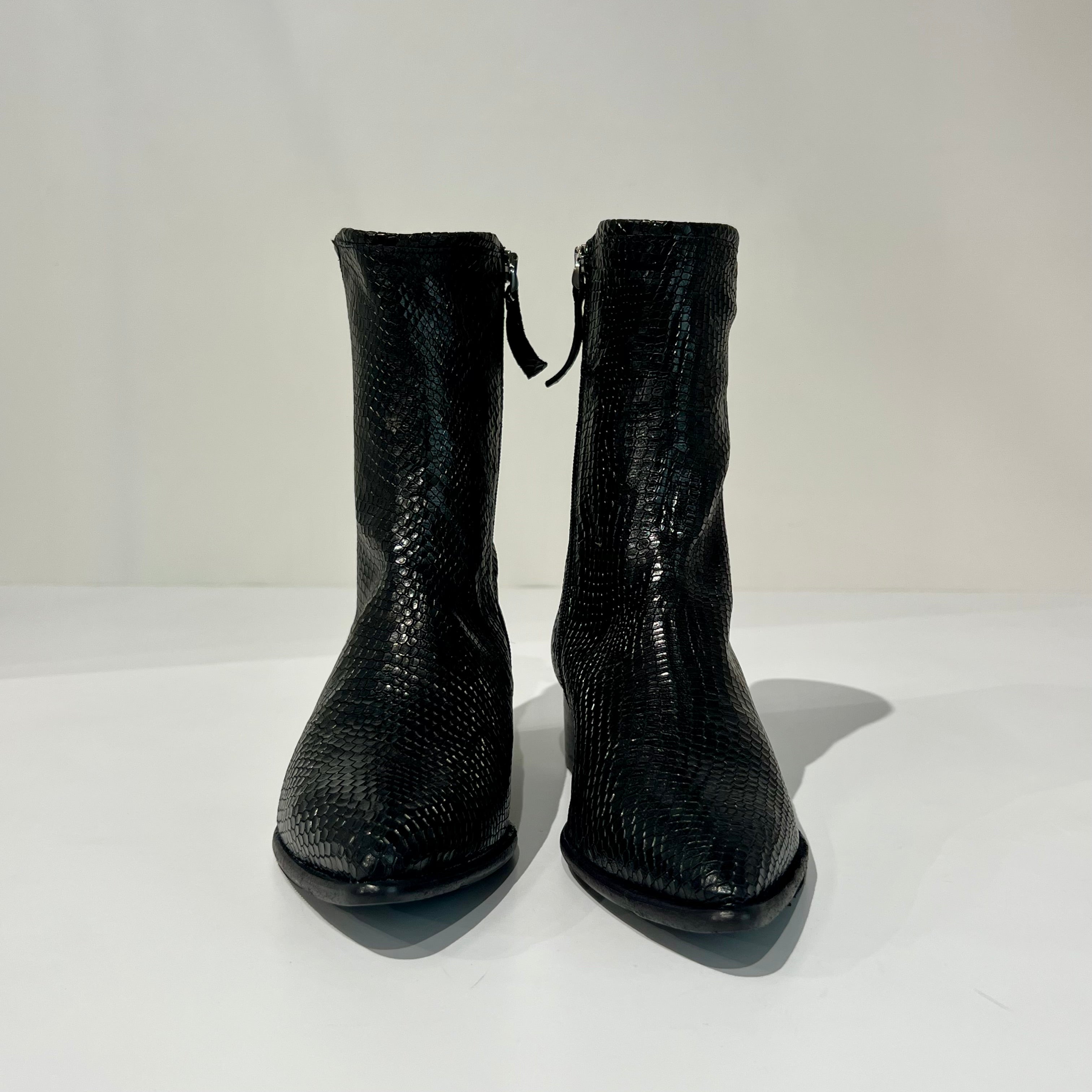 W6-RAYA07 Stivaletto Snake Nero Woman