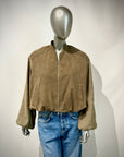 DS6-ELLA Bomber Scamosciato Salvia