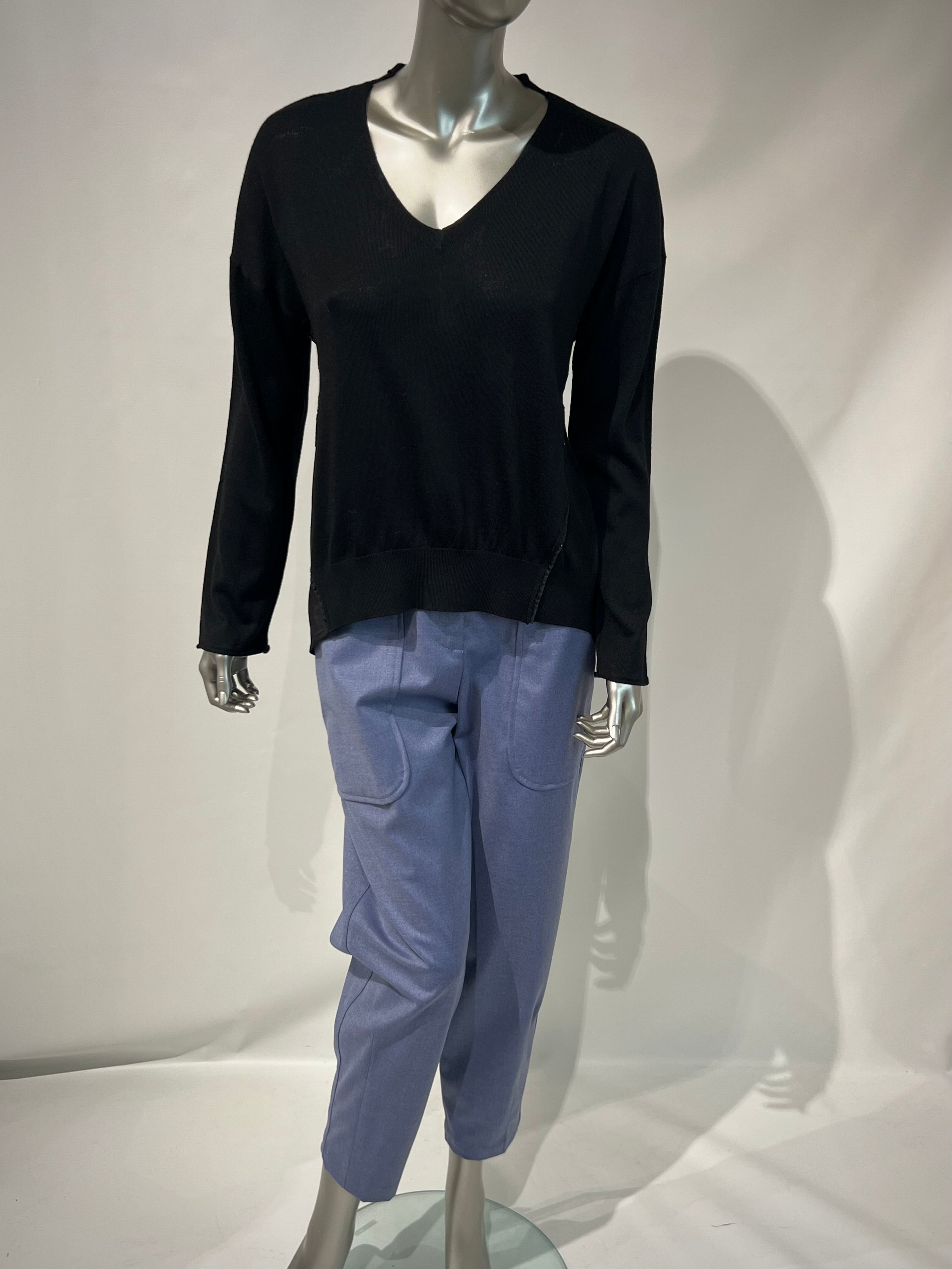 W5-53039 Maglia in Misto Lana Nera