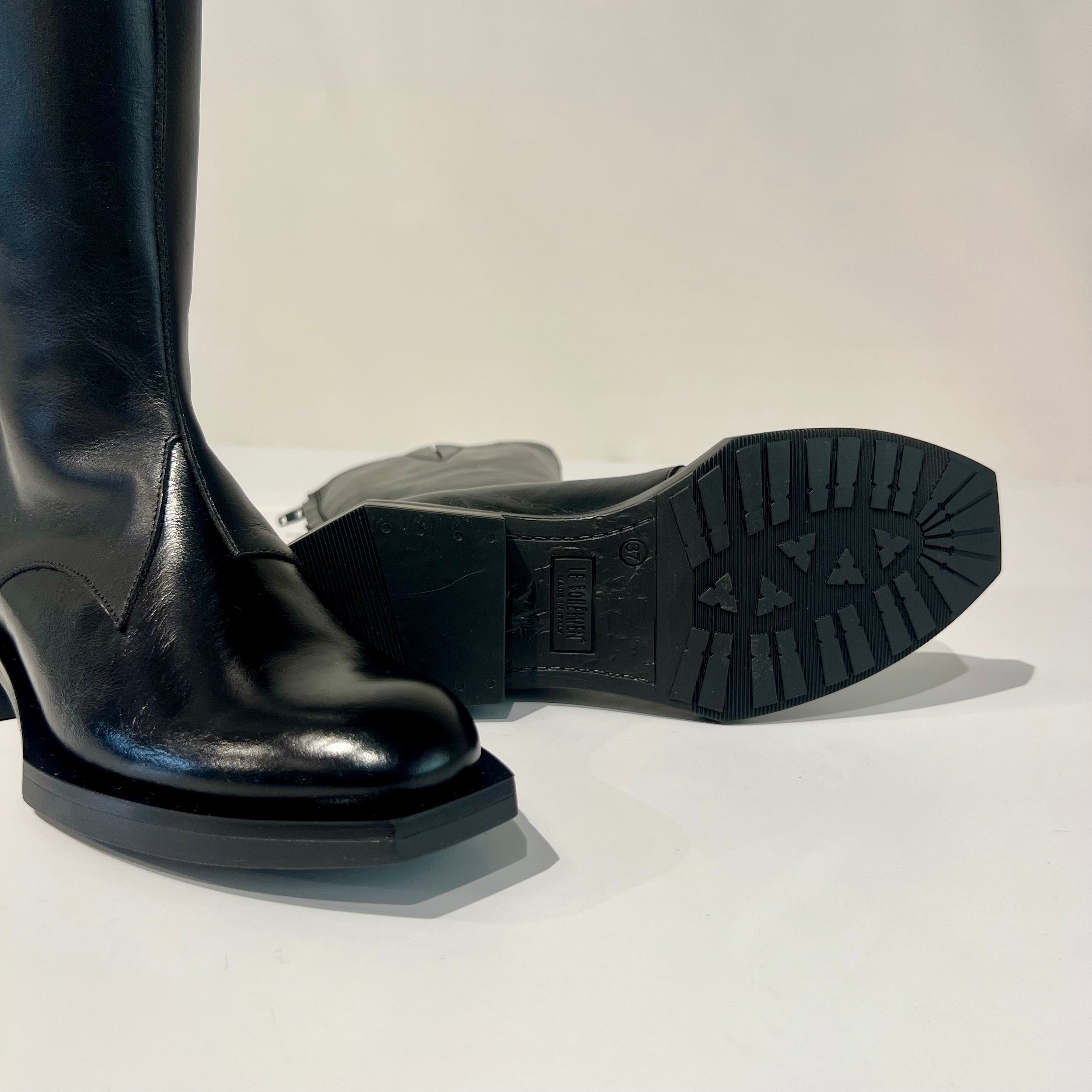 W6-K69-3 Stivale Basso Vernice Nero