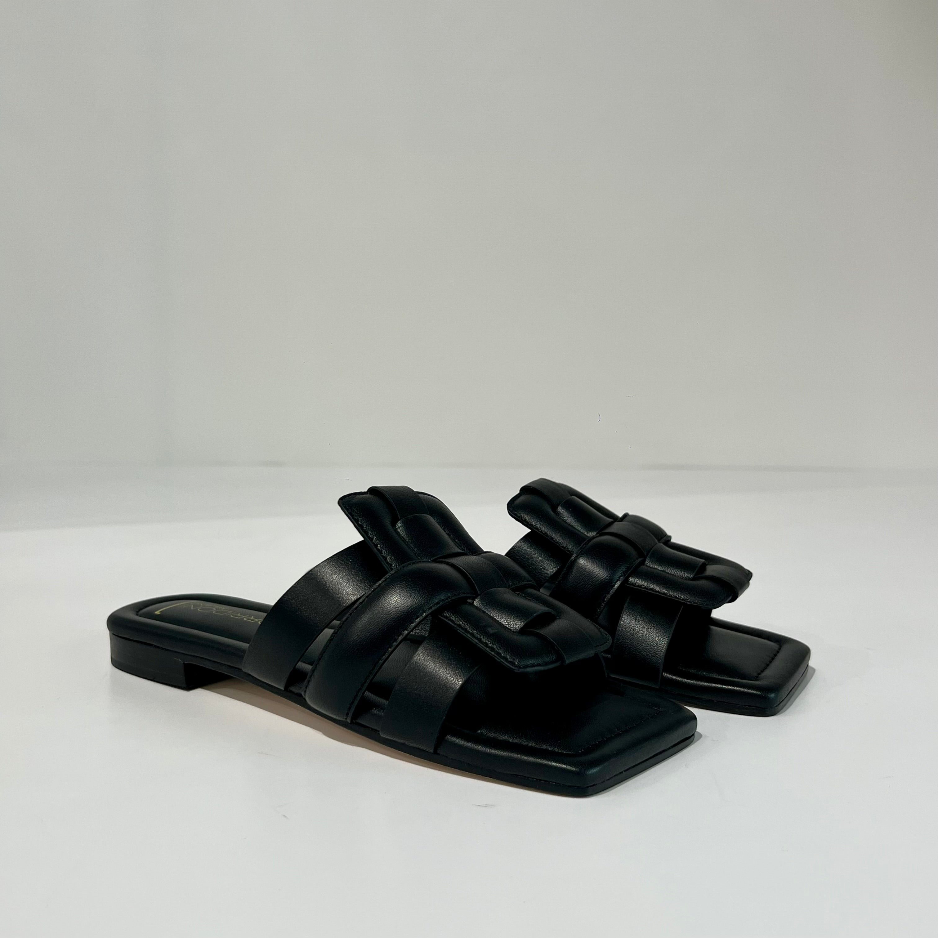 S6-8556 Sabot Aperto Imbottito Black