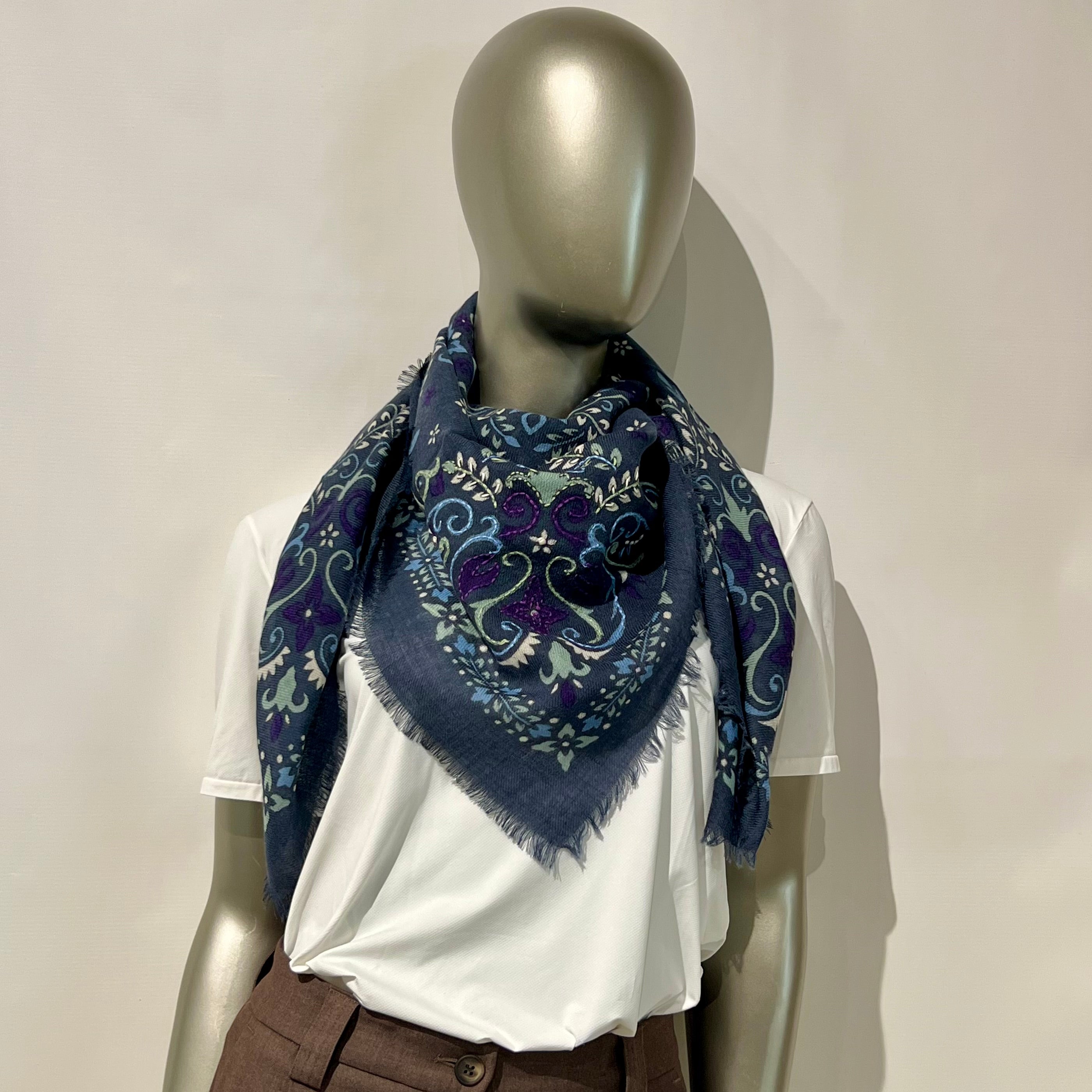 W6-Peonia Sciarpa 1033A Blu