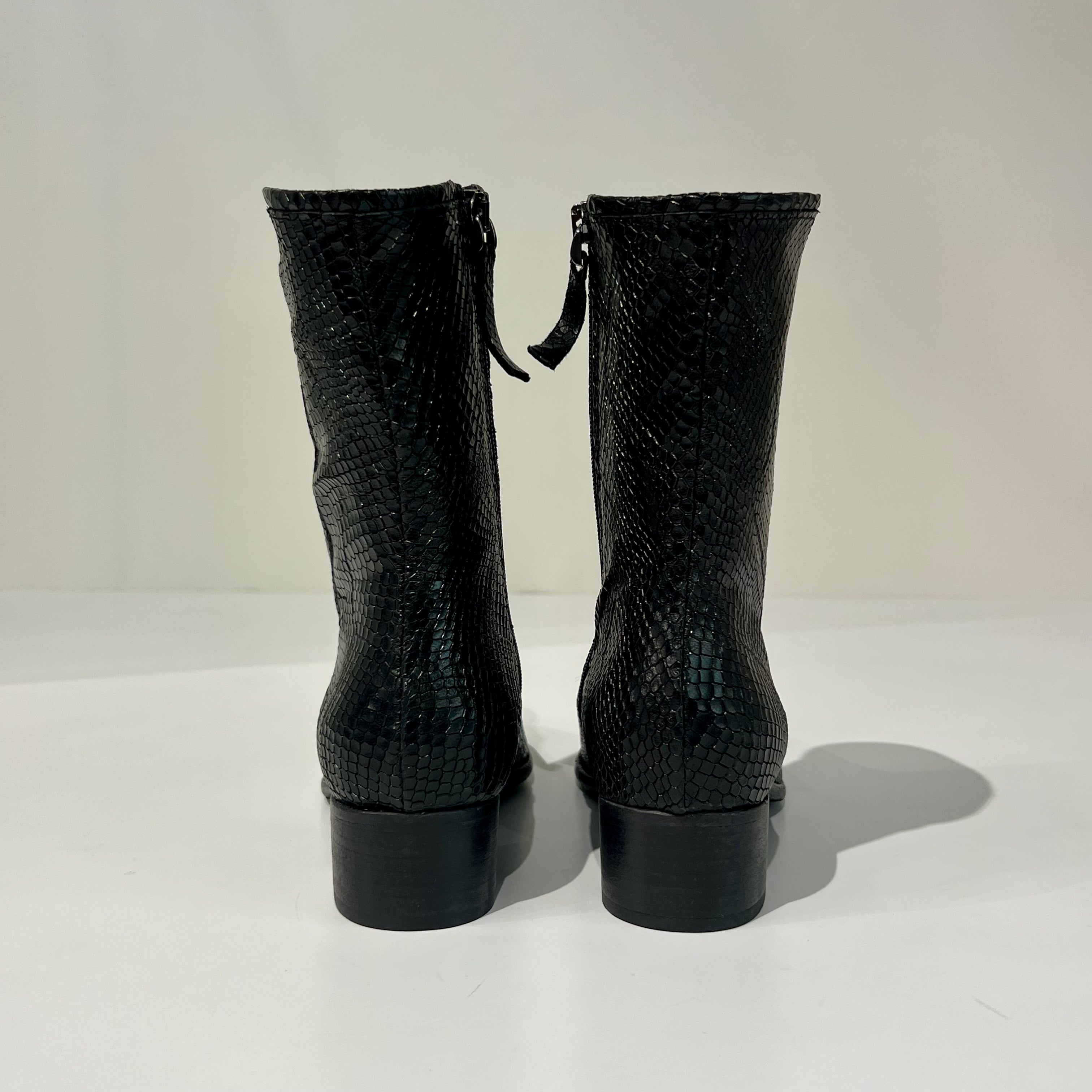 W6-RAYA07 Stivaletto Snake Nero Woman