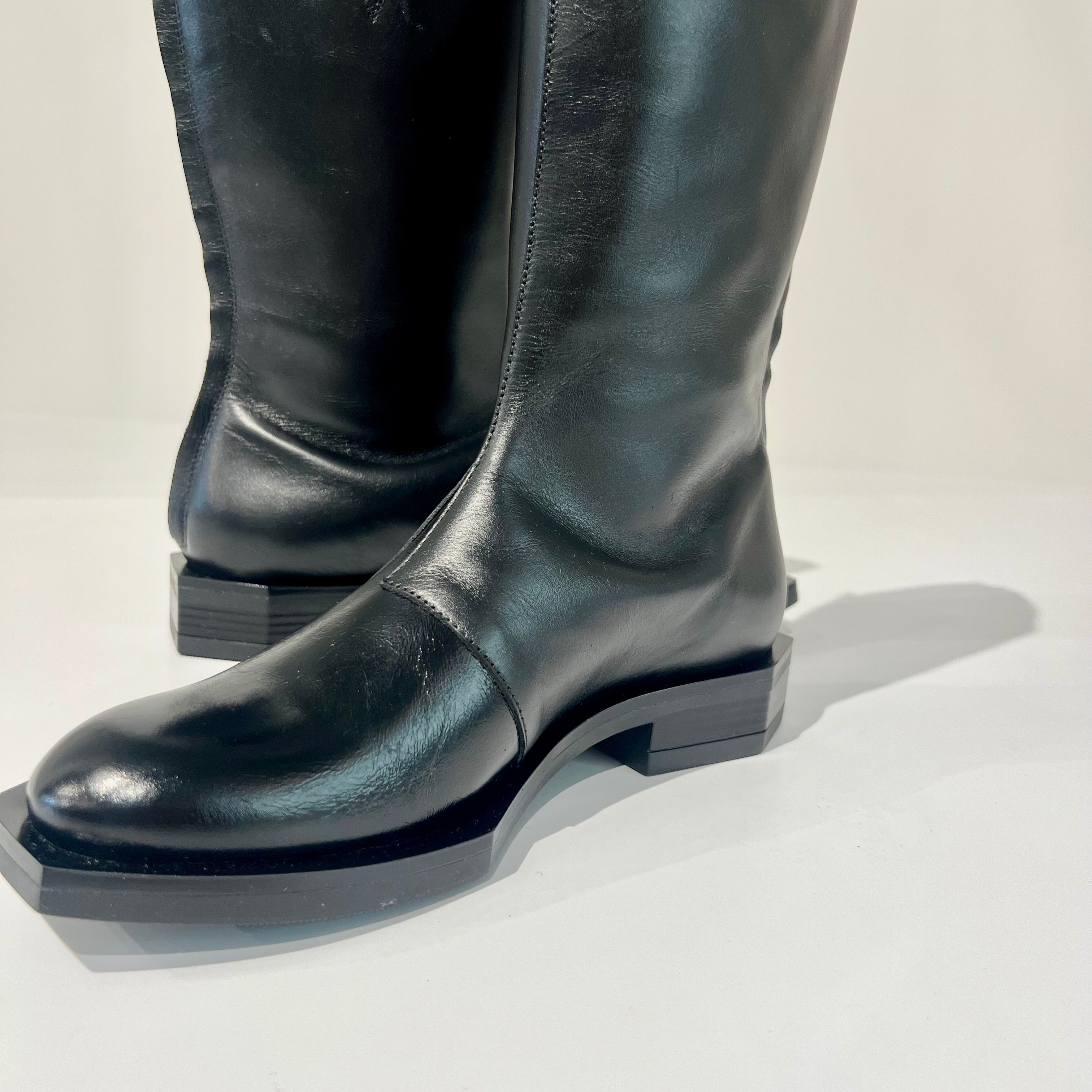 W6-K69-3 Stivale Basso Vernice Nero