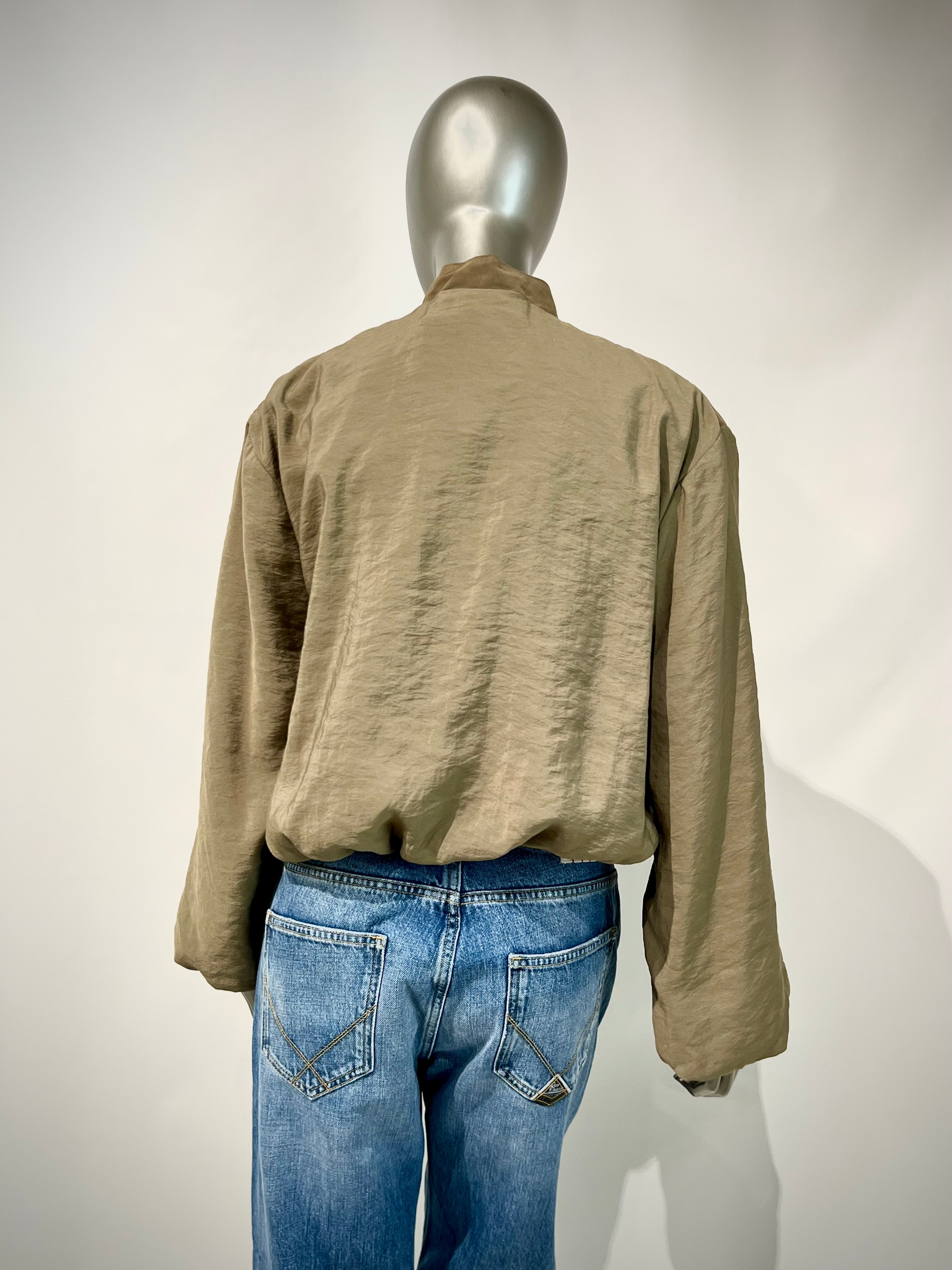 DS6-ELLA Bomber Scamosciato Salvia