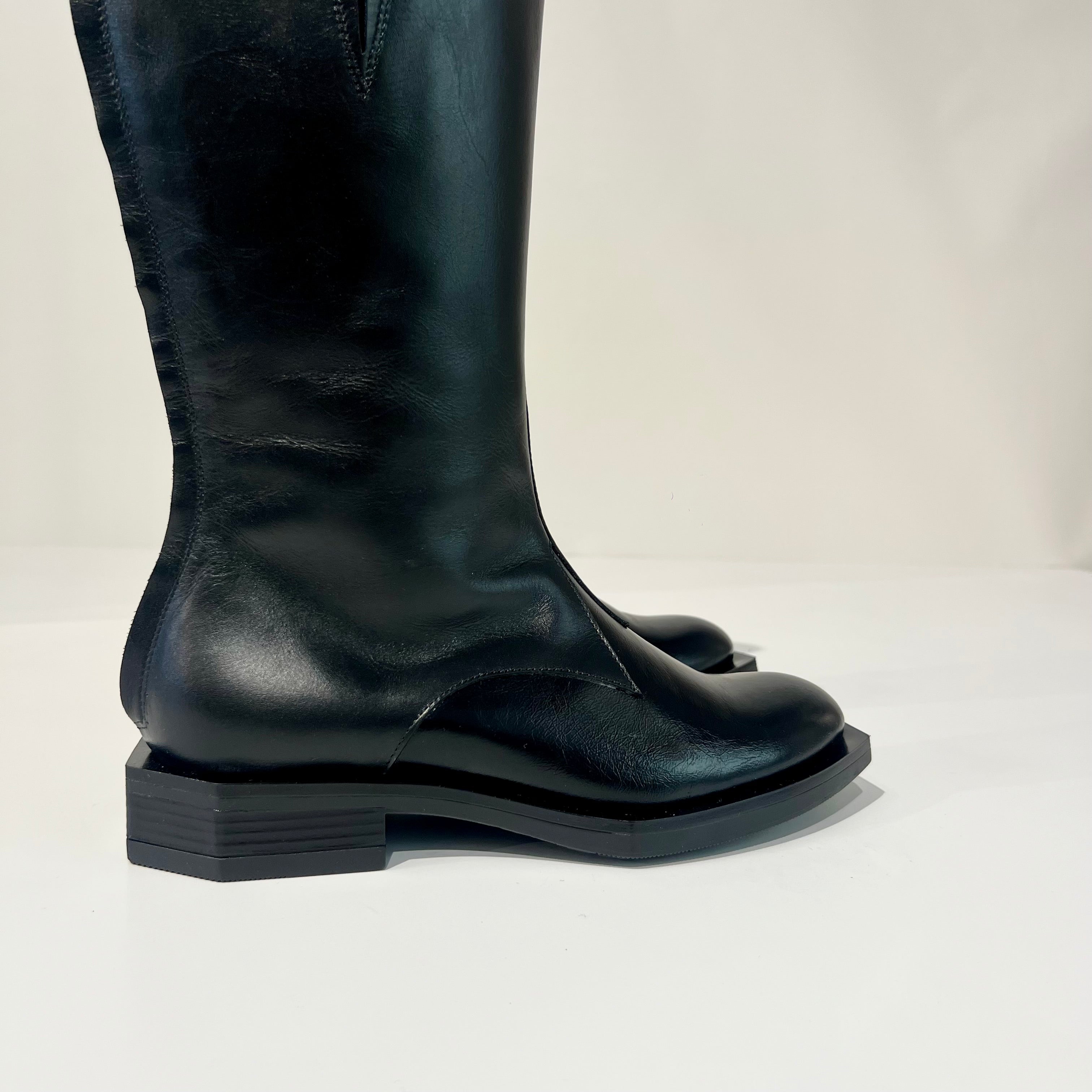 W6-K69-3 Stivale Basso Vernice Nero