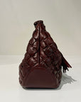 W6-EBAG52 Borsa Hobo Intreccio Nappa Bordeaux