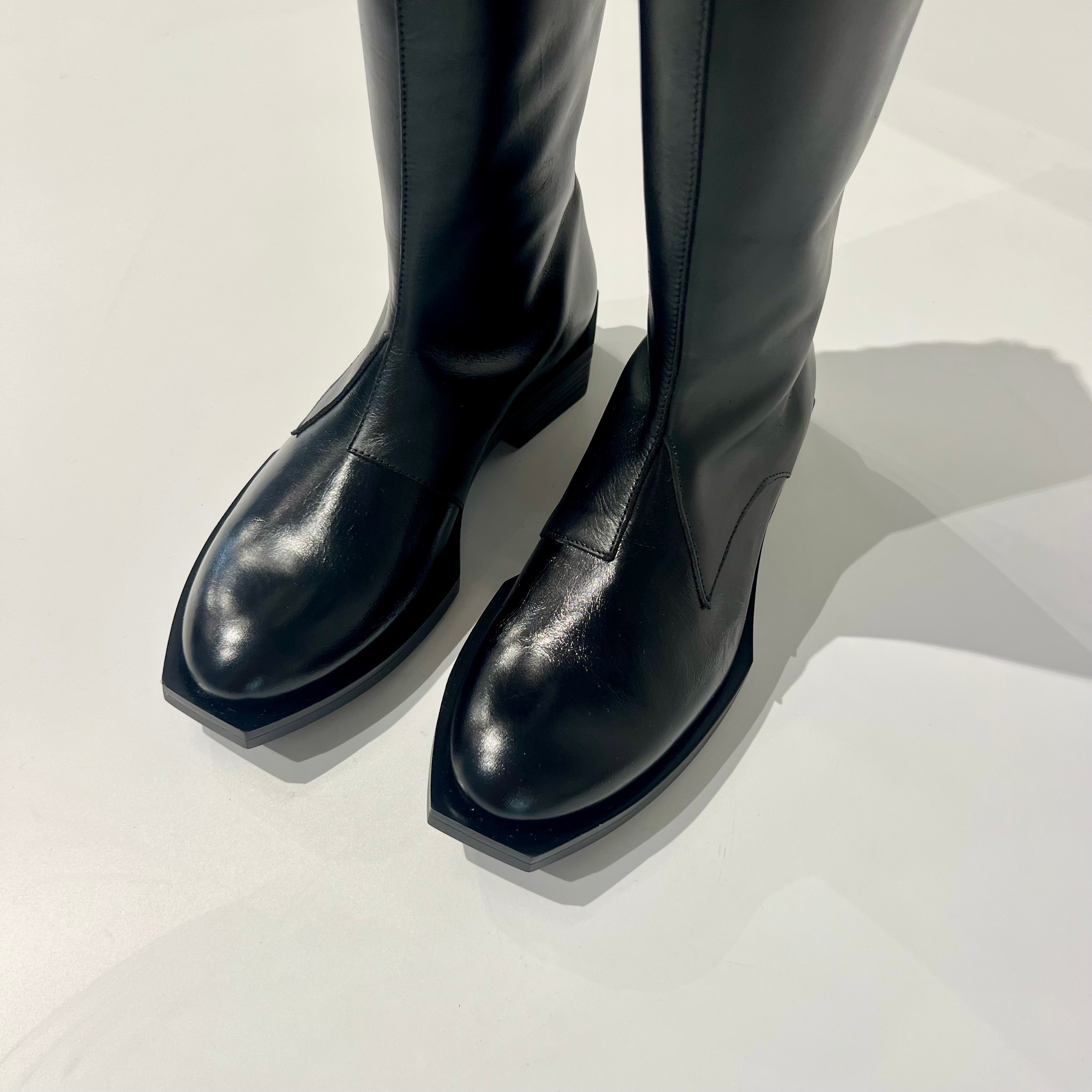 W6-K69-3 Stivale Basso Vernice Nero