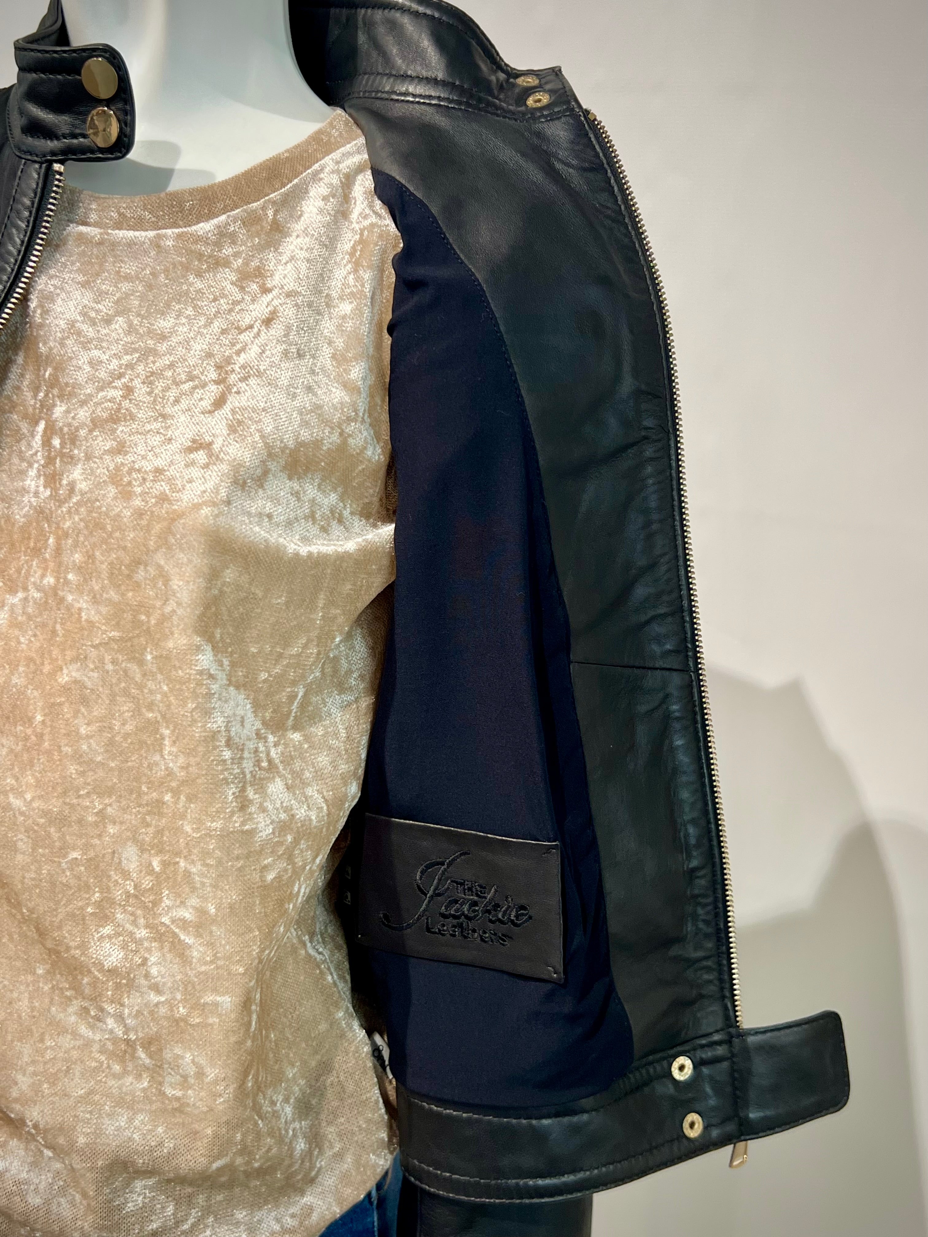 DS4-TRINIDAD MIX Giubbotto in Pelle Black Woman