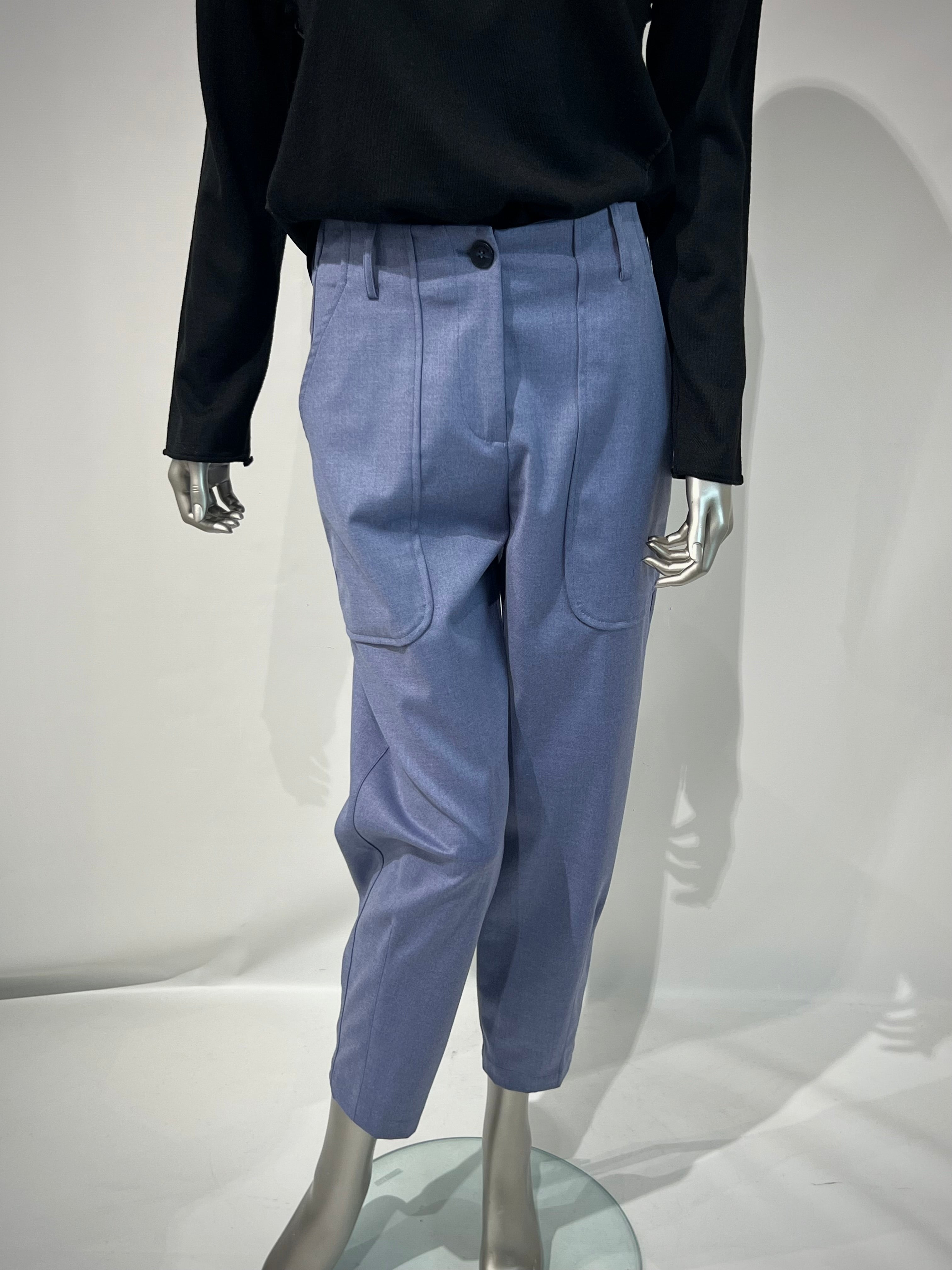 W5-25032 Pantalone Cropped con Tasche Onda