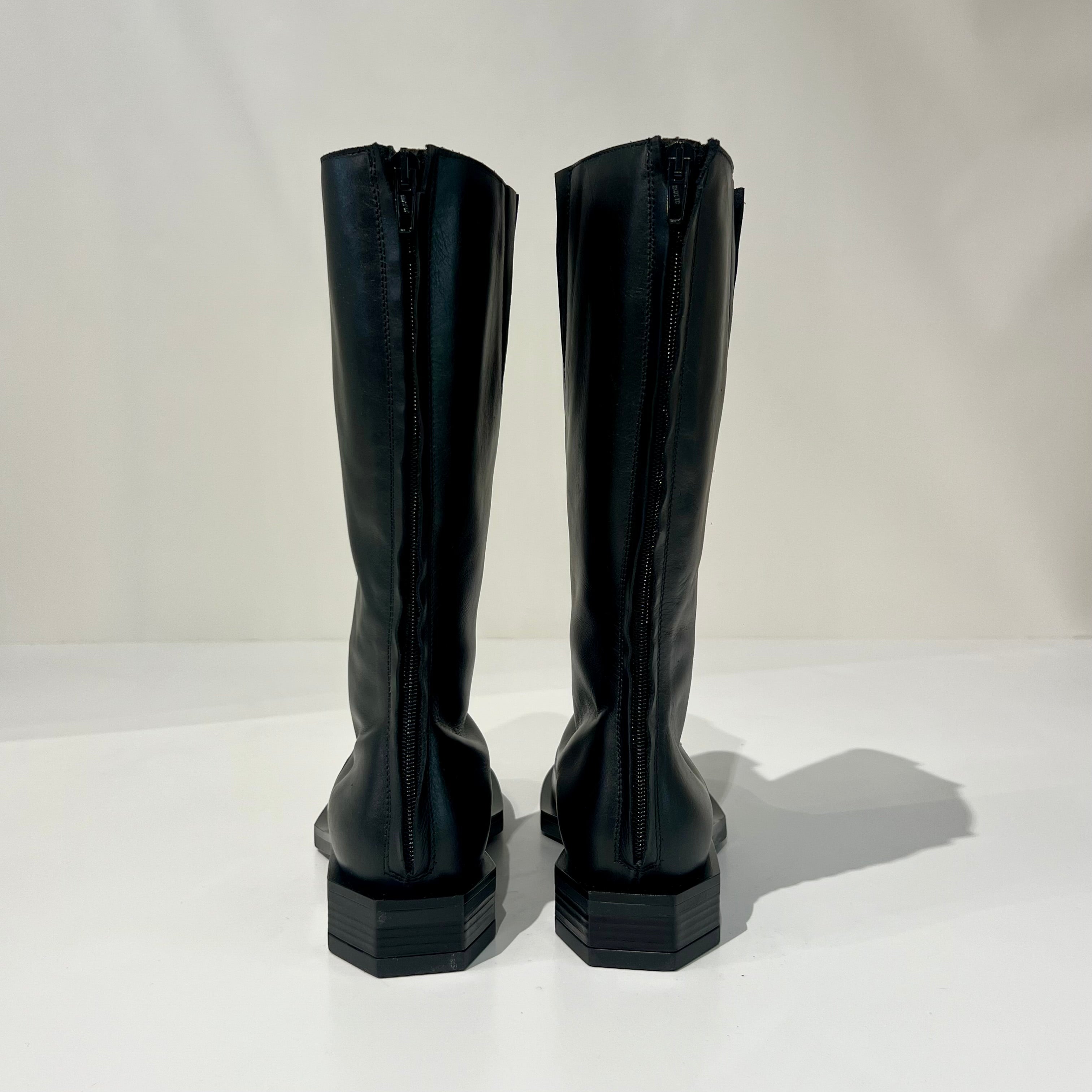 W6-K69-3 Stivale Basso Vernice Nero