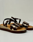 S6-1942 Sandalo Zeppa Moro Zebra