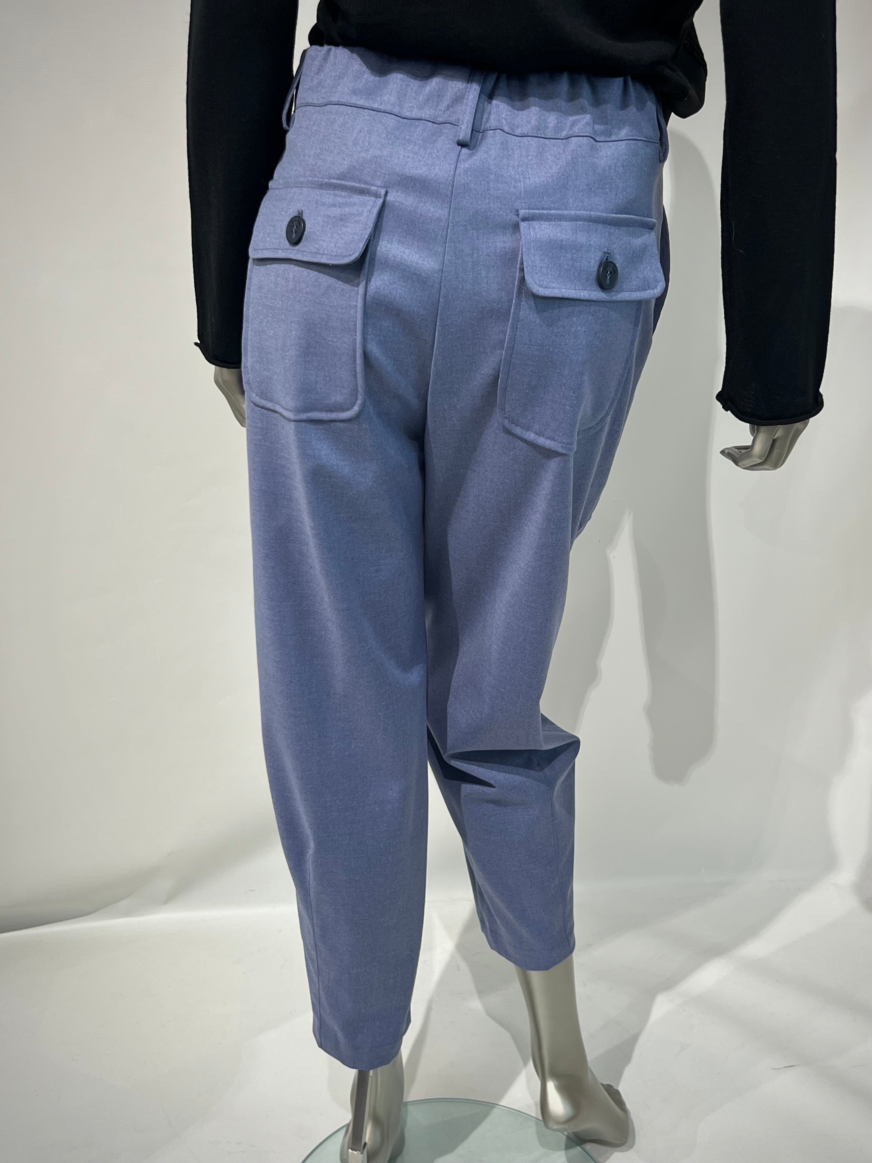 W5-25032 Pantalone Cropped con Tasche Onda