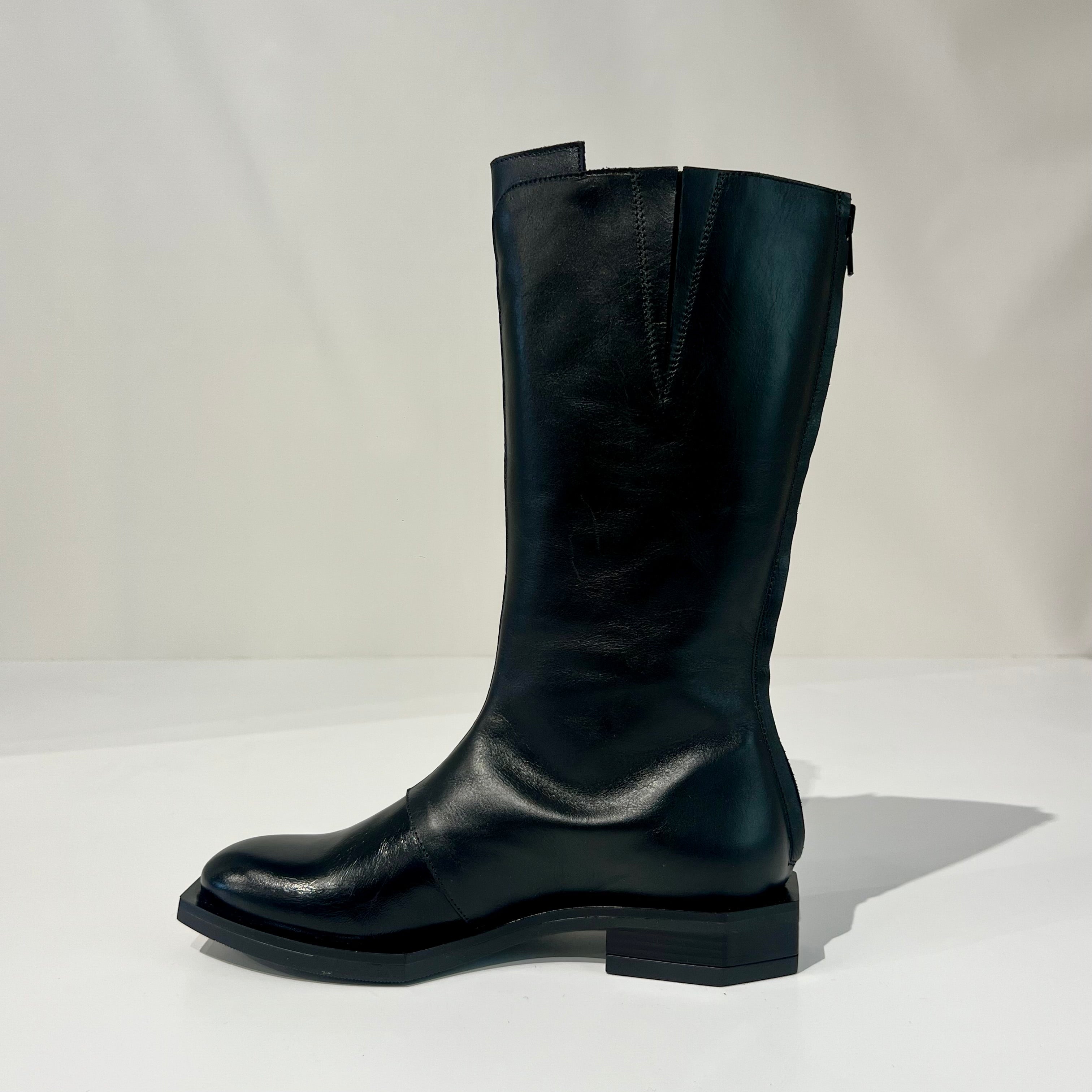 W6-K69-3 Stivale Basso Vernice Nero