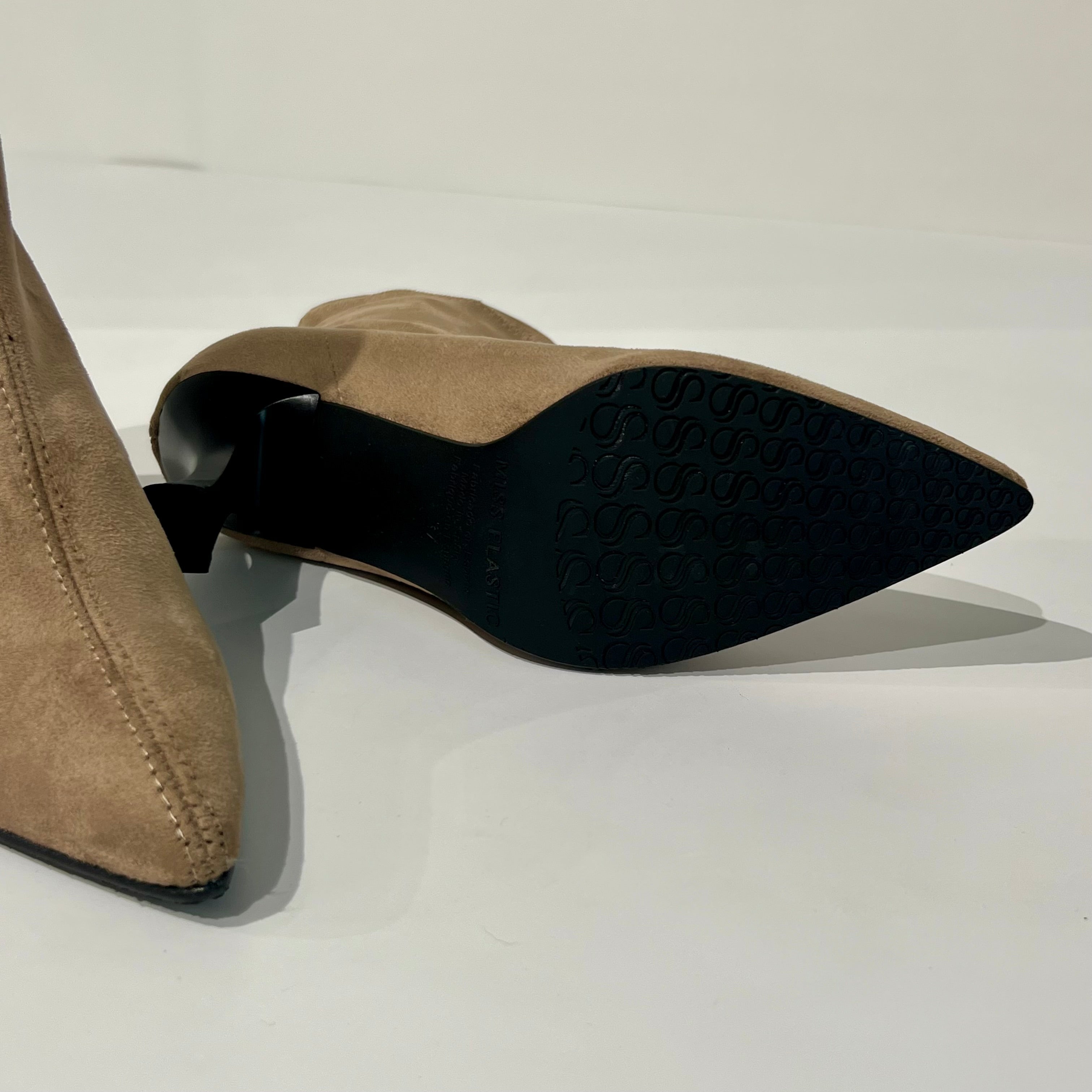 W5-78042 Polacchino Tessuto Effetto Camoscio Tierra