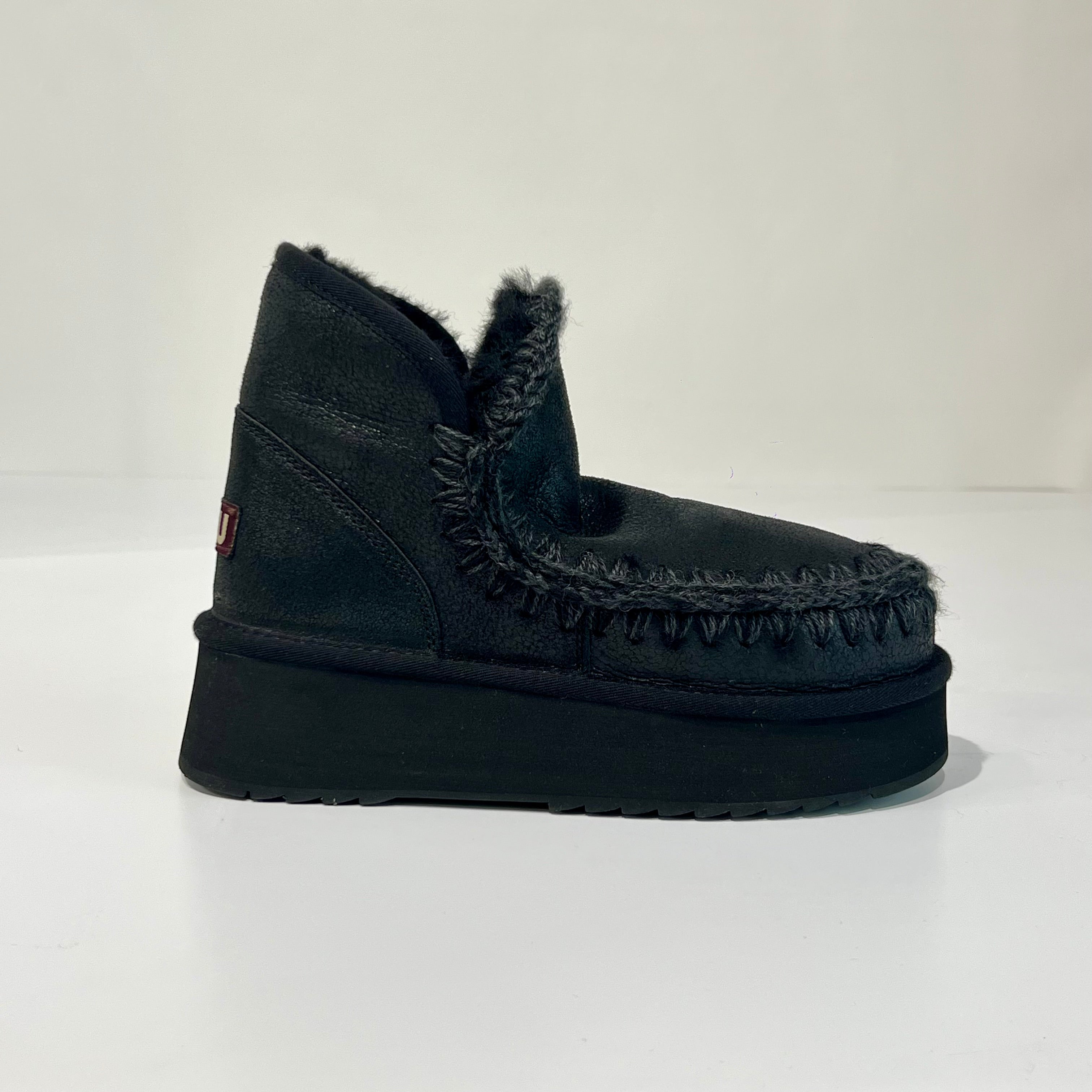 W4-MINI ESKIMO Platform Boot Cracked Black